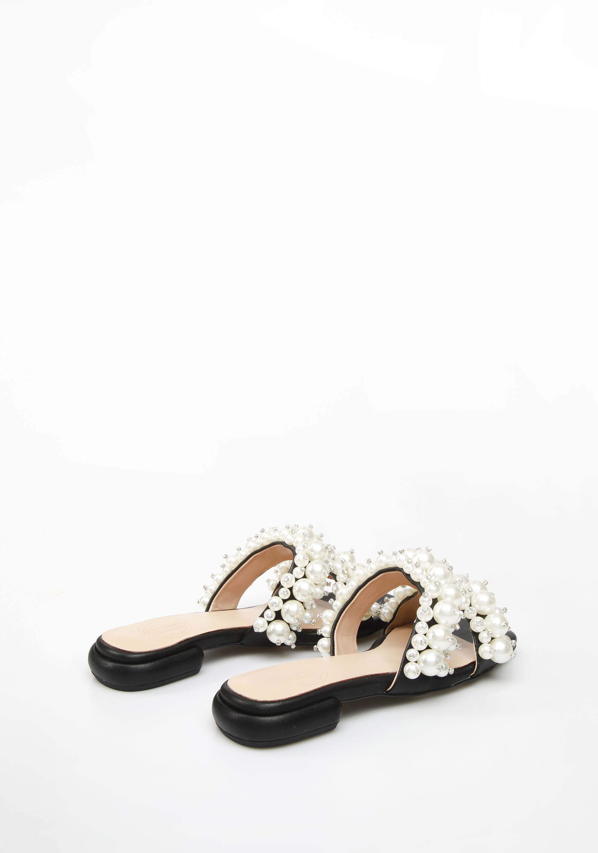 Flat Slide Sandal with Pearl-Embellished Fracomina F825SS1004P44301-053_3