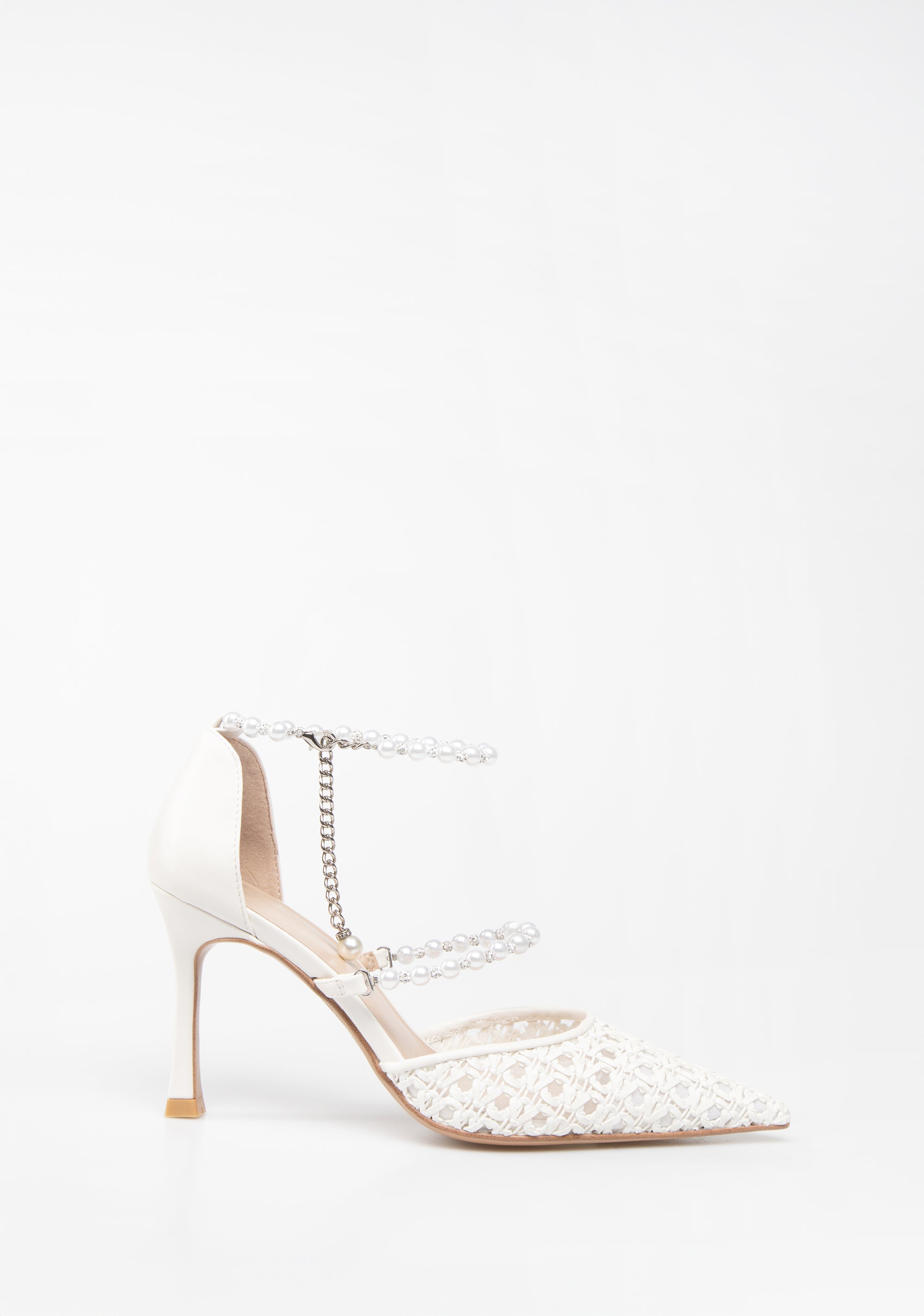 Lace Pump with Pearl Straps Fracomina F825SS2002P43501-108
