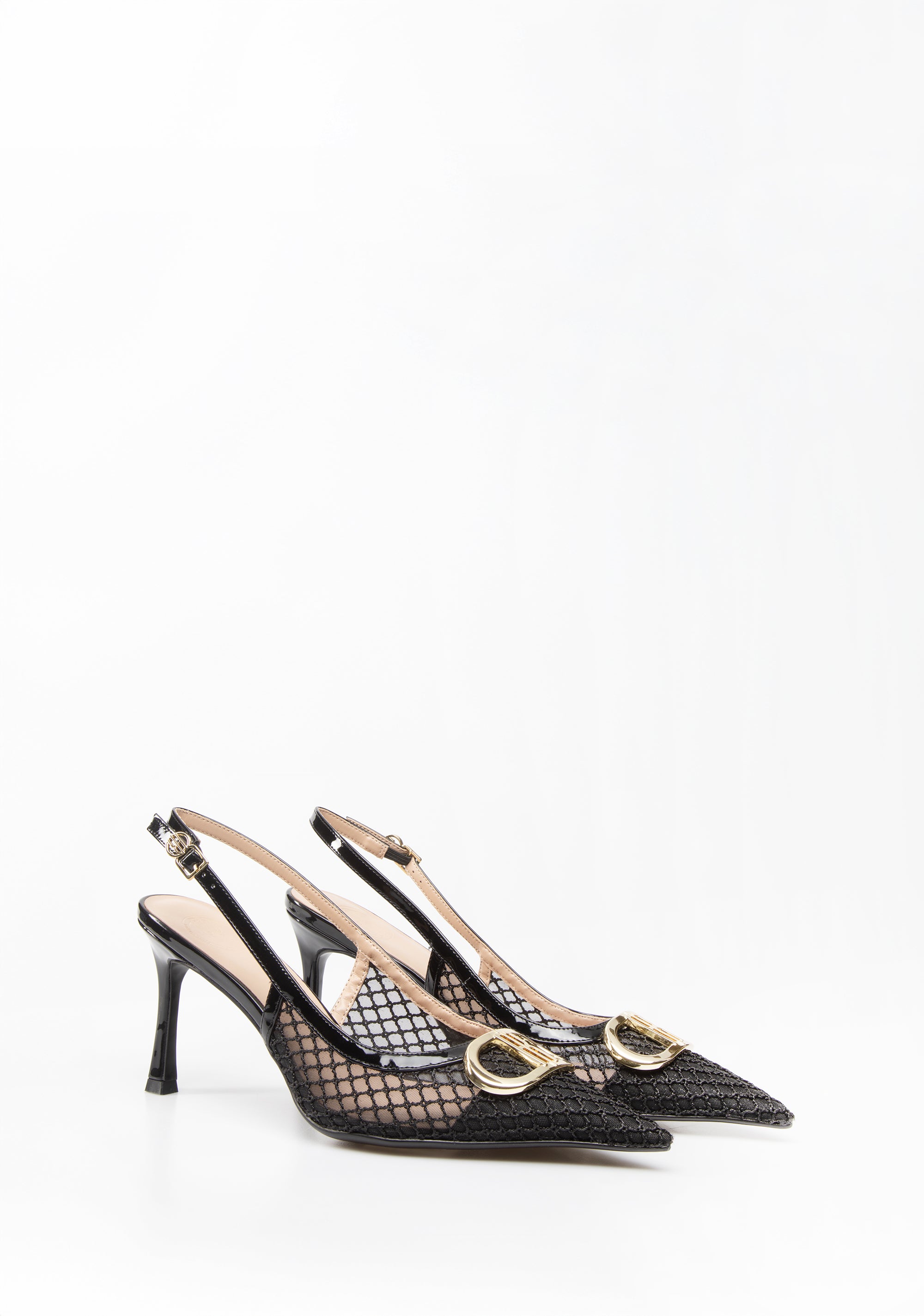 Décolleté Black Mesh Slingback Fracomina F825SS9005P45401-053_2