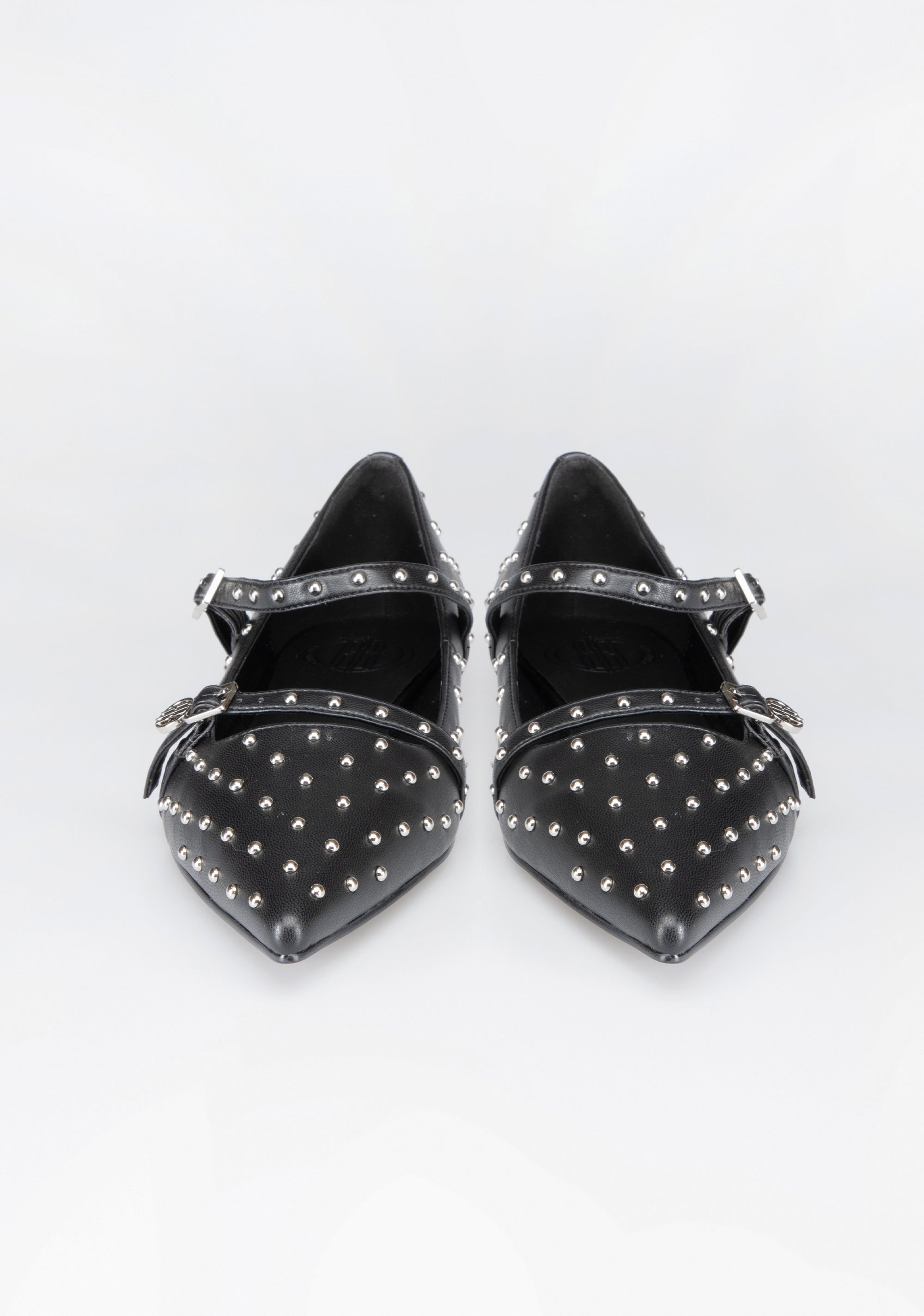 Studded Mary Jane Flats with Metallic Buckles Fracomina F825WS1002P44301-053_1_6732174b-7fd0-438c-bc18-78839ed1bffa