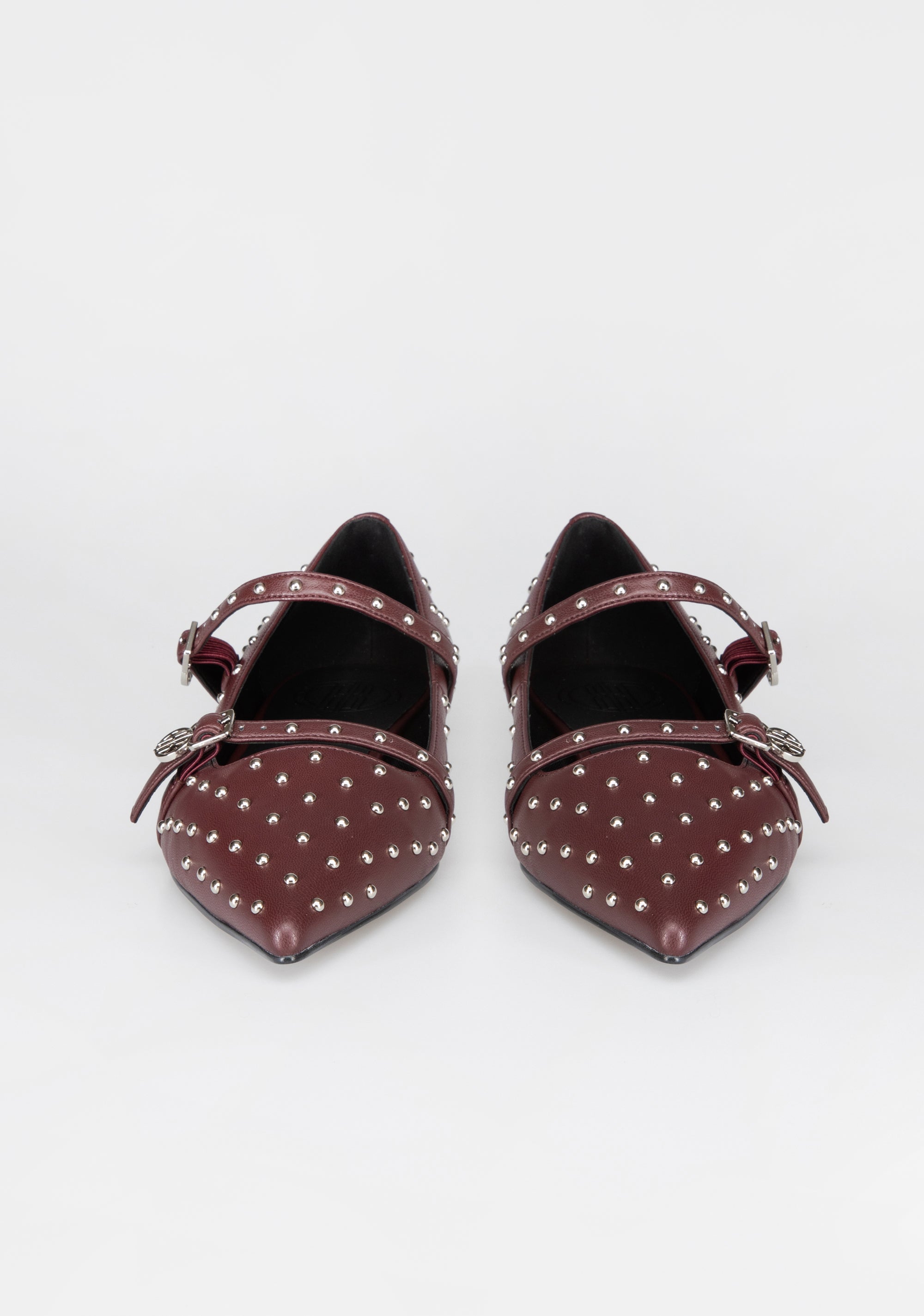 Studded Mary Jane Flats with Metallic Buckles Fracomina F825WS1002P44301-H75_1_d4091474-60ec-4637-91c1-d16a49fad356