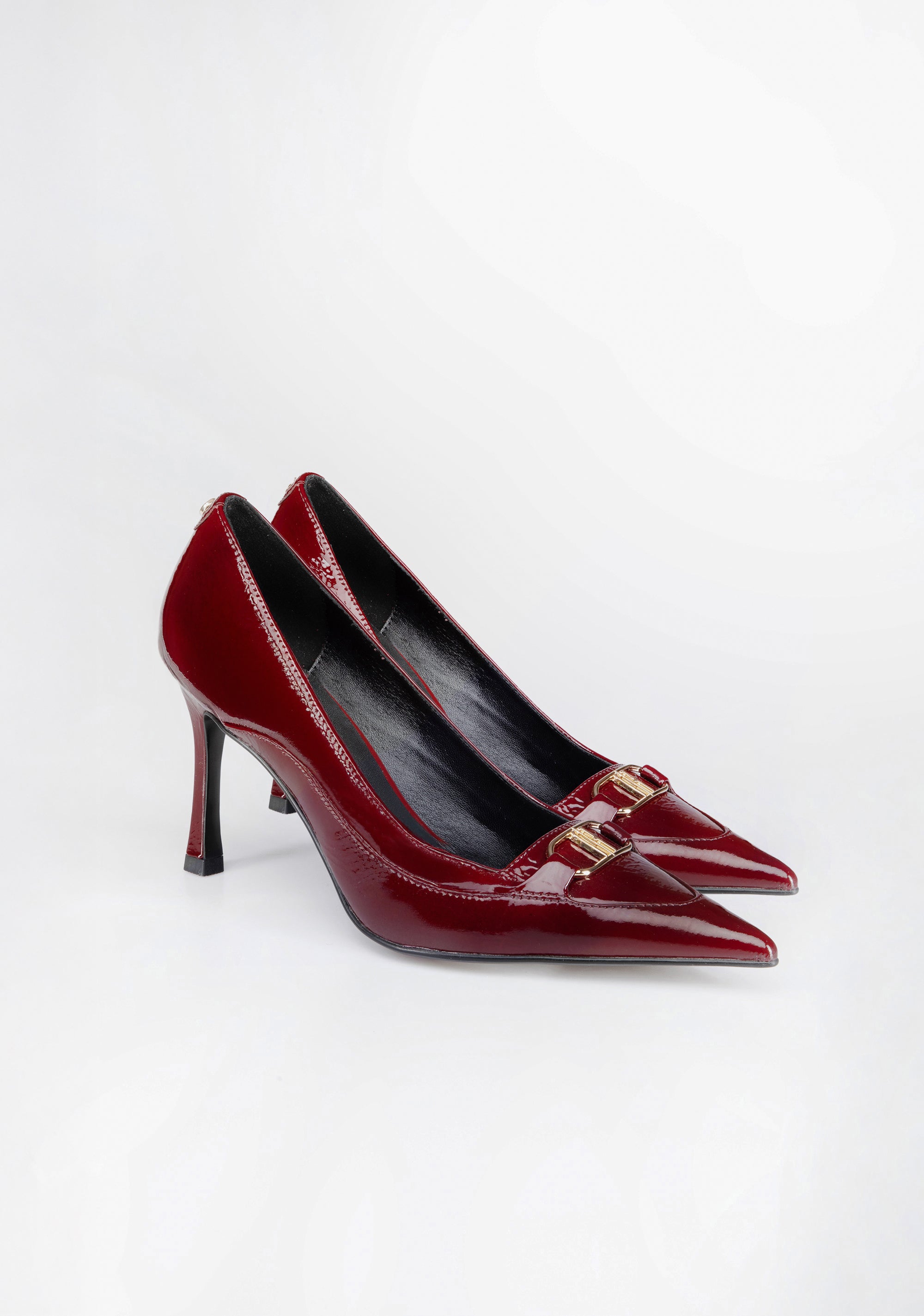 Pointed-Toe Patent Pumps with High Heel and Iconic Buckle Fracomina F825WS2002L42001-H75_2_ec2bb098-5bd3-4fe0-93c6-5f0e70983d4b