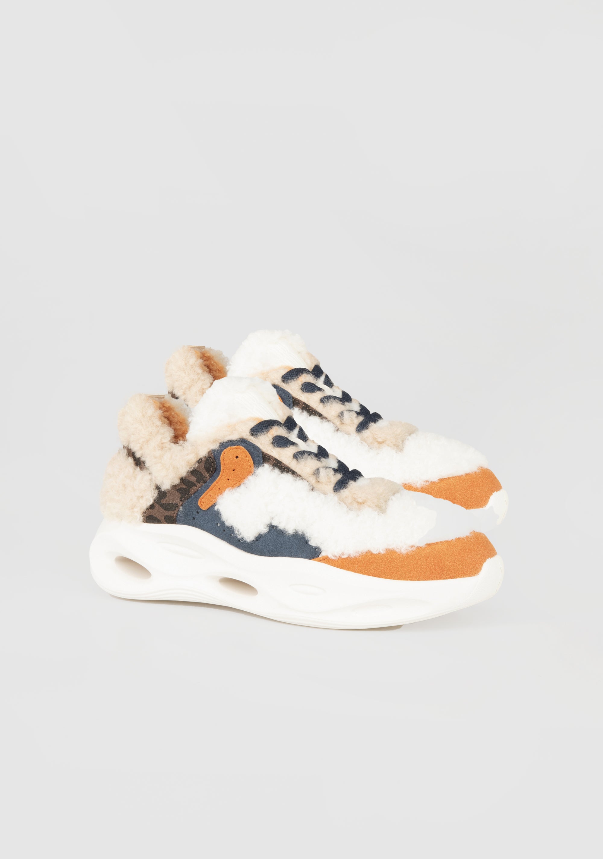 Bold Sneakers with Animalier Texture Mix and Colorful Details Fracomina F825WS6002P41301-210_2_889ea6cd-2996-4287-aa9a-5c188d644606