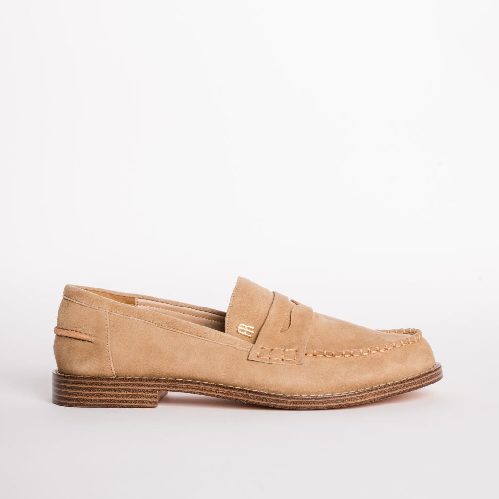Classic Suede Loafers with Stitching Fracomina F826SS1001L42101-A25_2