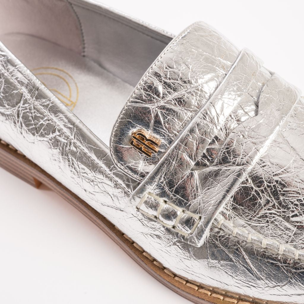 Loafers in Crackle-Effect Laminated Leather Fracomina F826SS1001P411L9-389_4