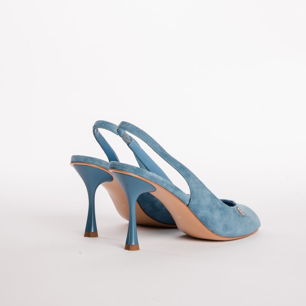 Open-Toe Suede-Finish Slingback Pumps with Stiletto Heel Fracomina F826SS2005L42101-132_5