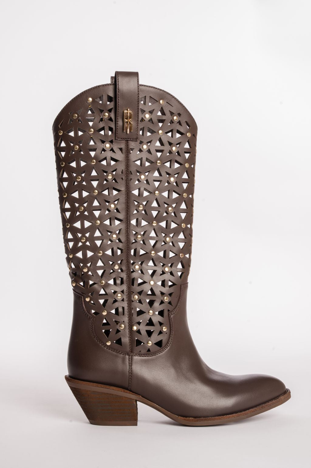 Laser-Cut Western Boots with Studded Details Fracomina F826SS5001L40101-326