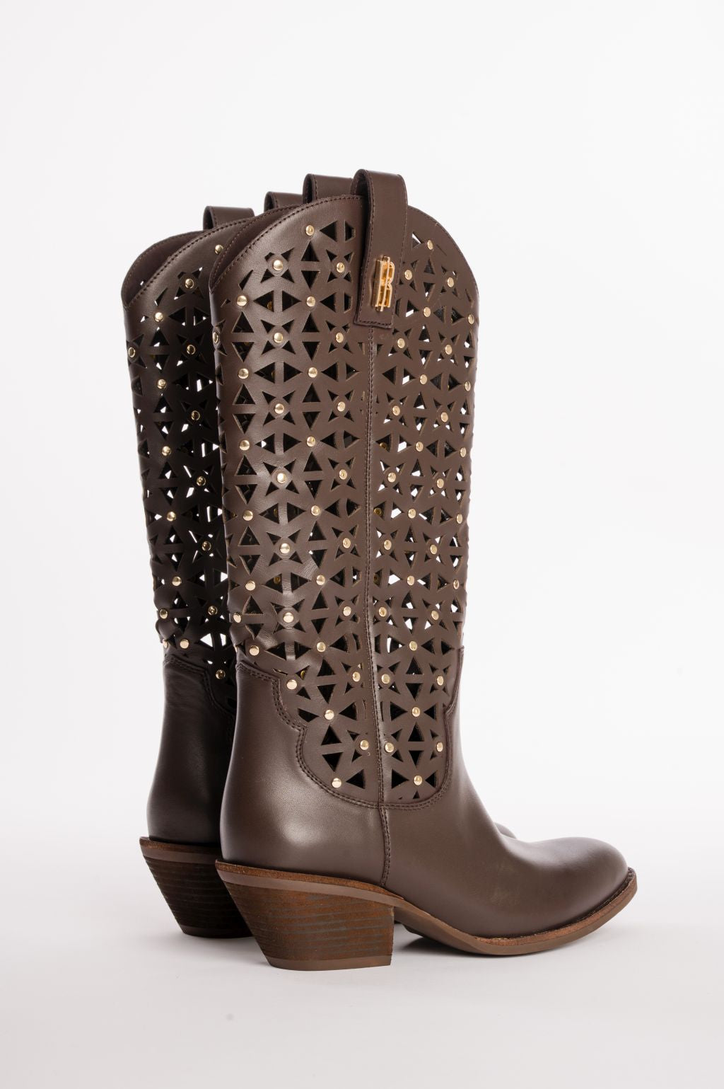 Laser-Cut Western Boots with Studded Details Fracomina F826SS5001L40101-326_5