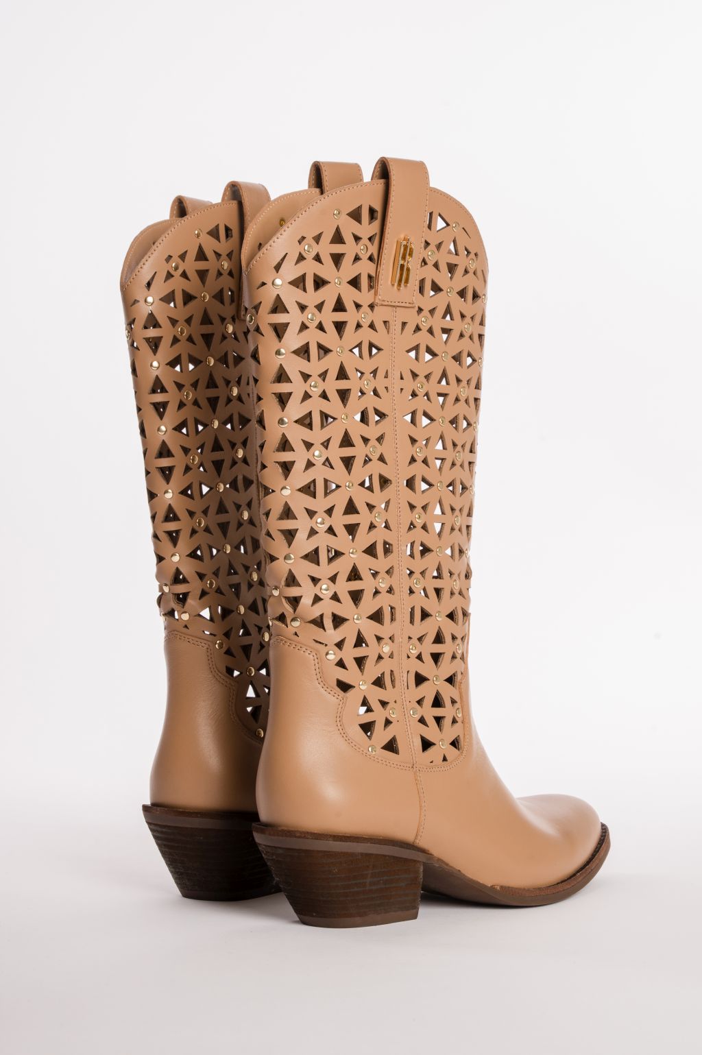 Laser-Cut Western Boots with Studded Details Fracomina F826SS5001L40101-A25_5