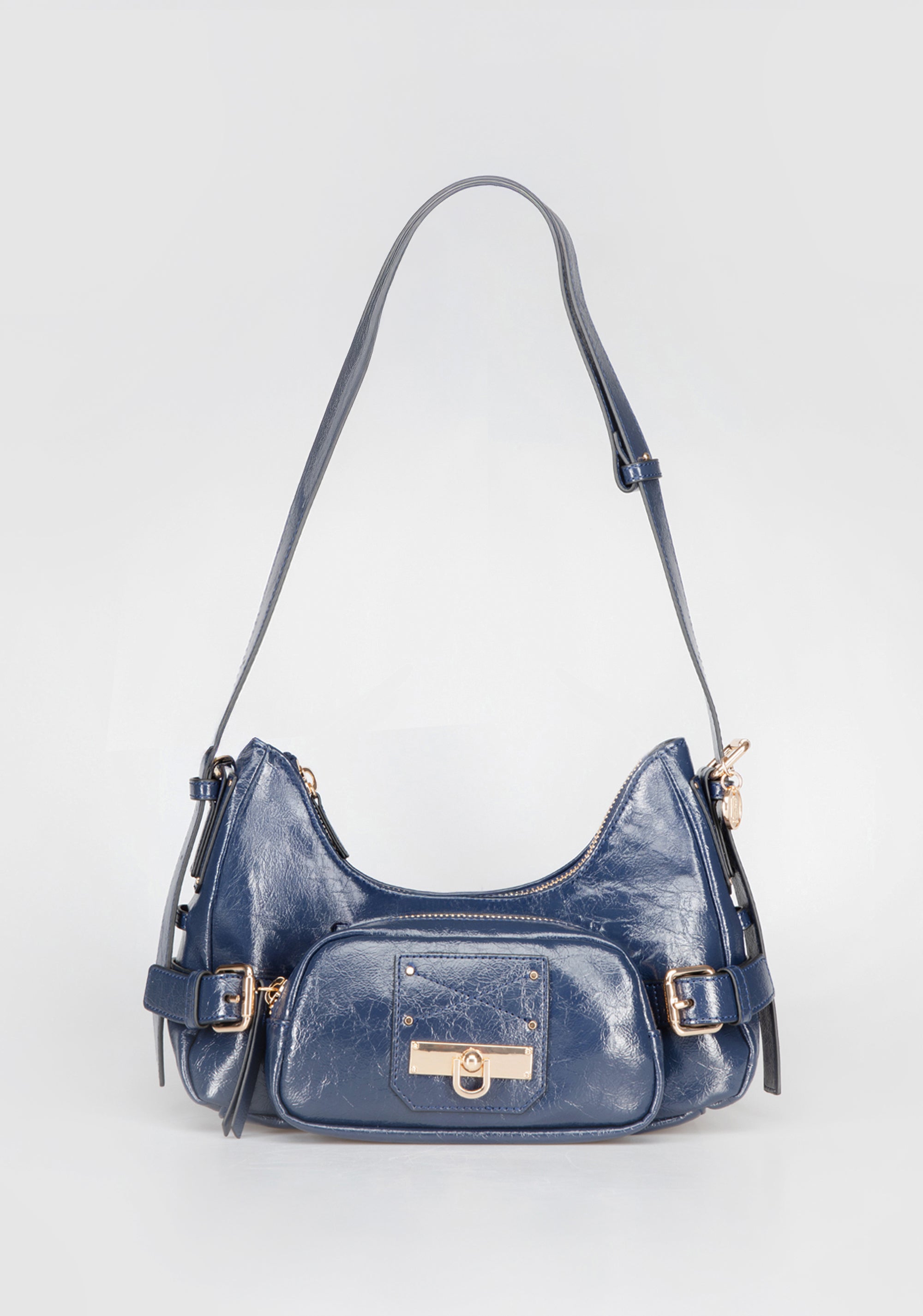 Shoulder Bag with Gold Studs and Buckles Fracomina FB25WB3003P43101-064_3fcd648a-1b03-46b7-bcec-af19705d79a2