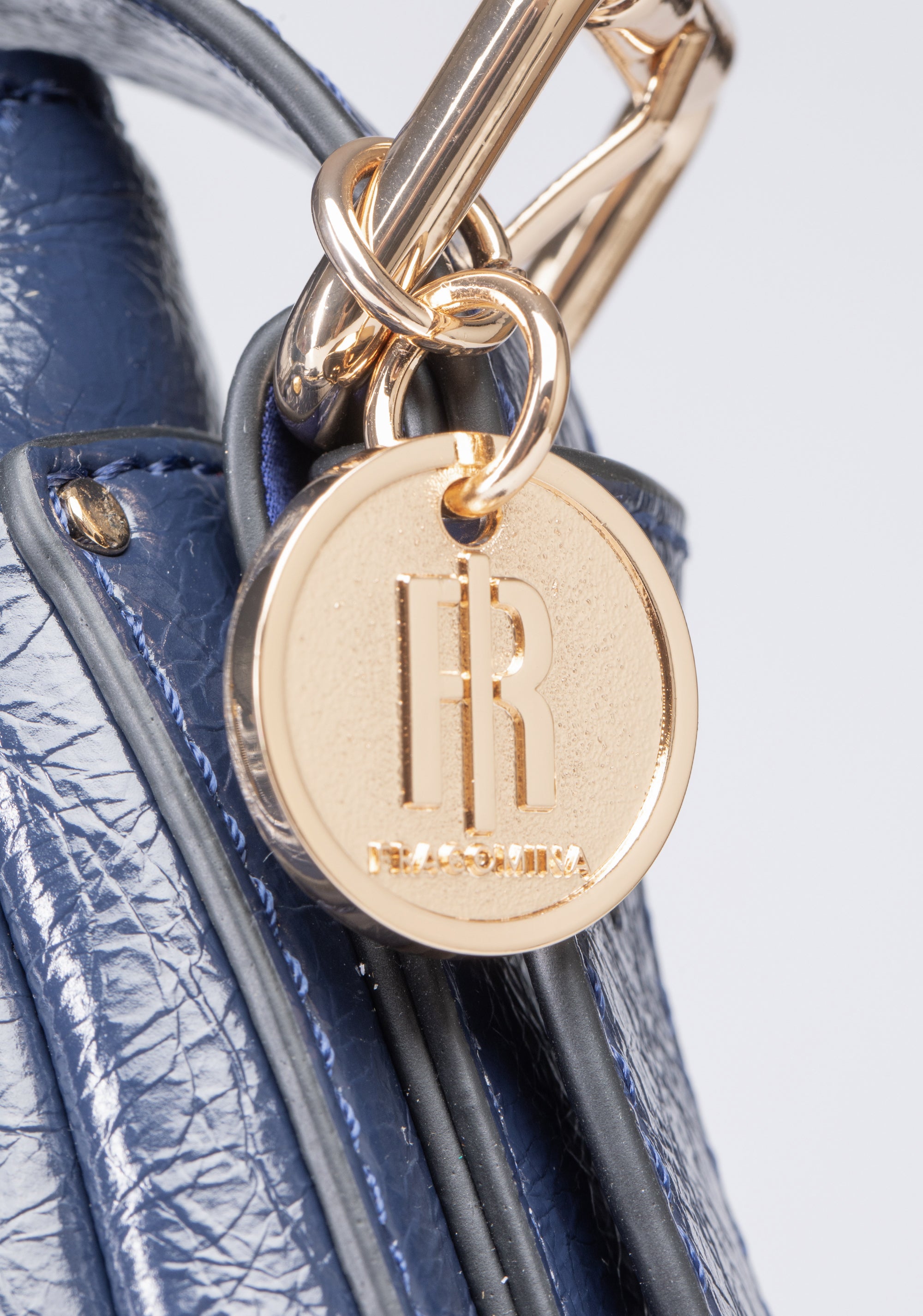 Shoulder Bag with Gold Studs and Buckles Fracomina FB25WB3003P43101-064_4_272f92f9-2114-4d31-80c7-665676ded9a9