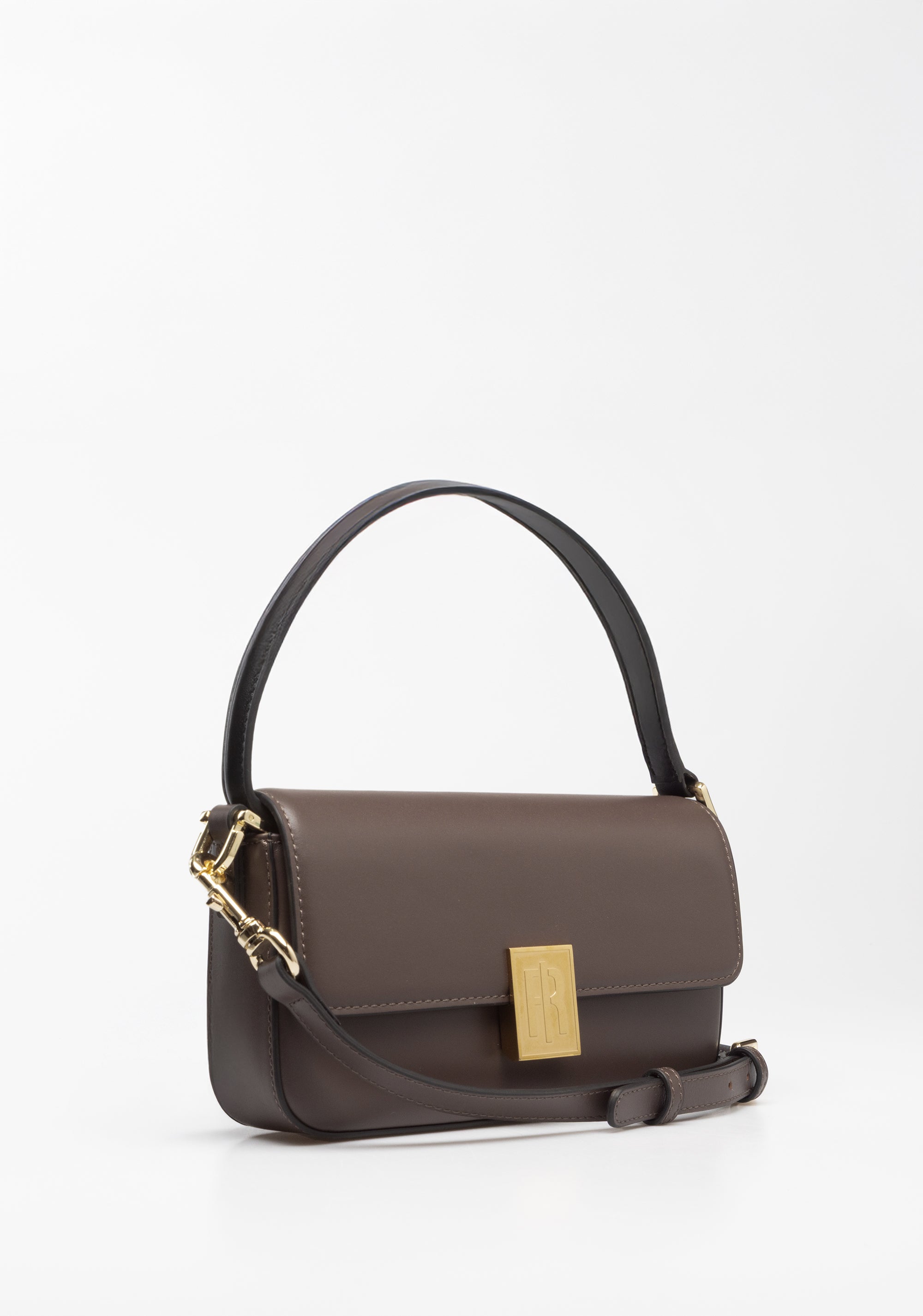 Rectangular Shoulder Bag with Gold FR Logo Fracomina FB25WB4002L41601-T91_2