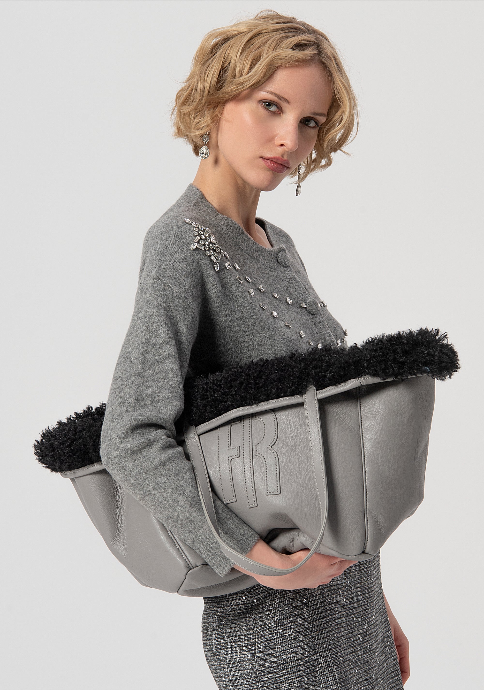 Tote bag big size Fracomina FB25WBA001P41101-156_230becb0-c8d2-47bb-b781-d05fb625219e