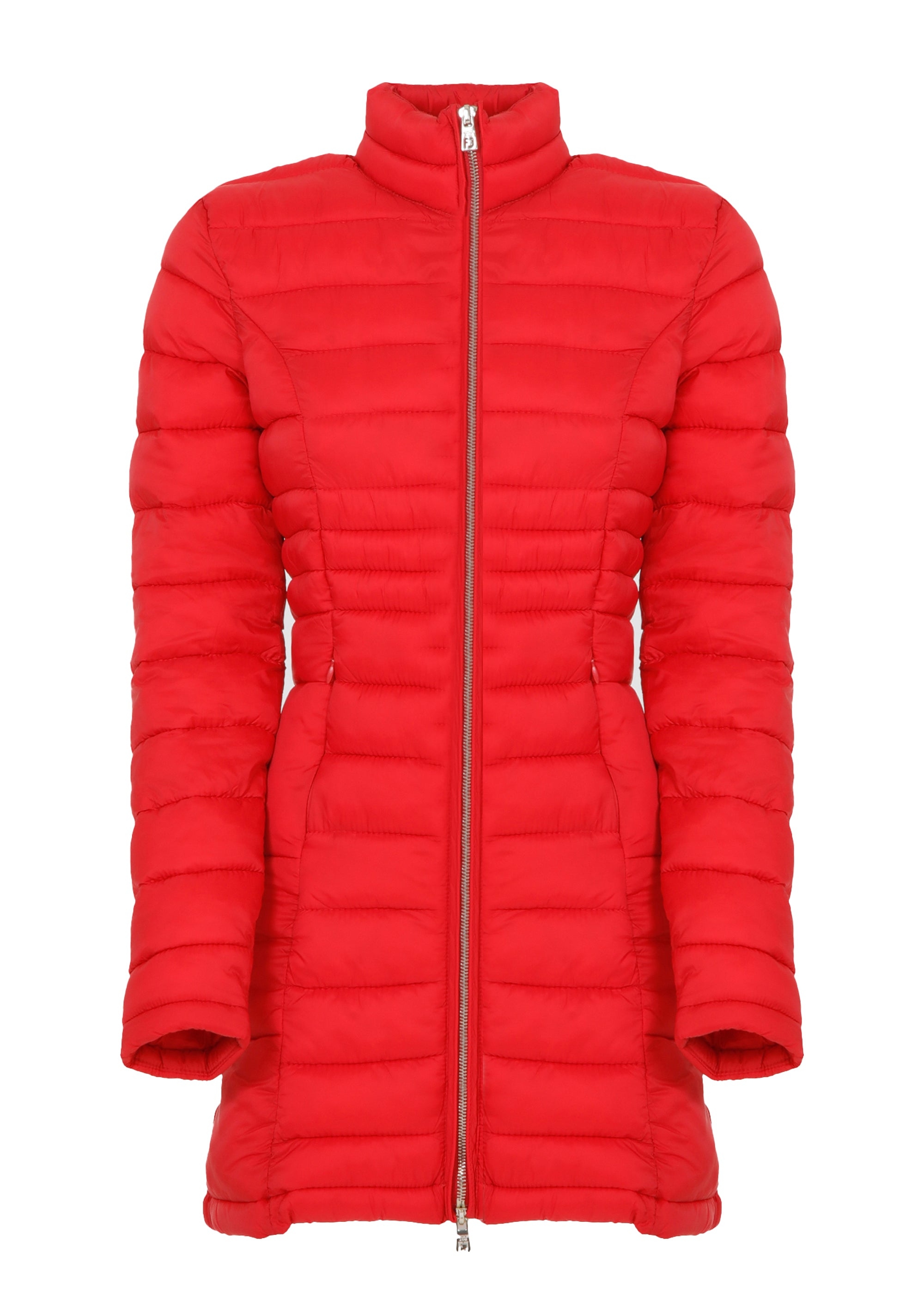 Long padded jacket with central zip Fracomina FI23WC3001O42301