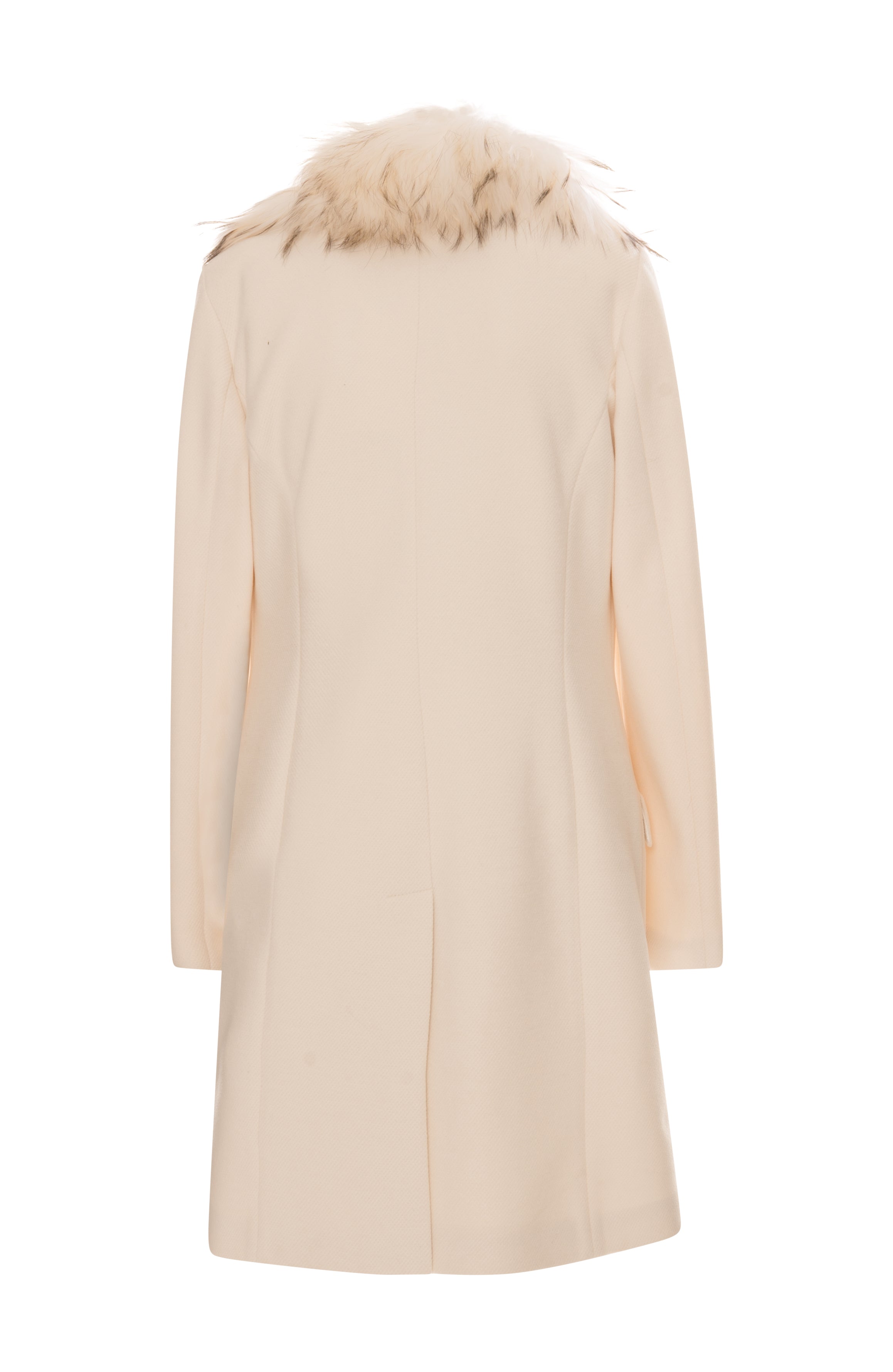 Single-Breasted Coat with Luxurious Fur Collar Fracomina FI24WC1006W486F3-108_2