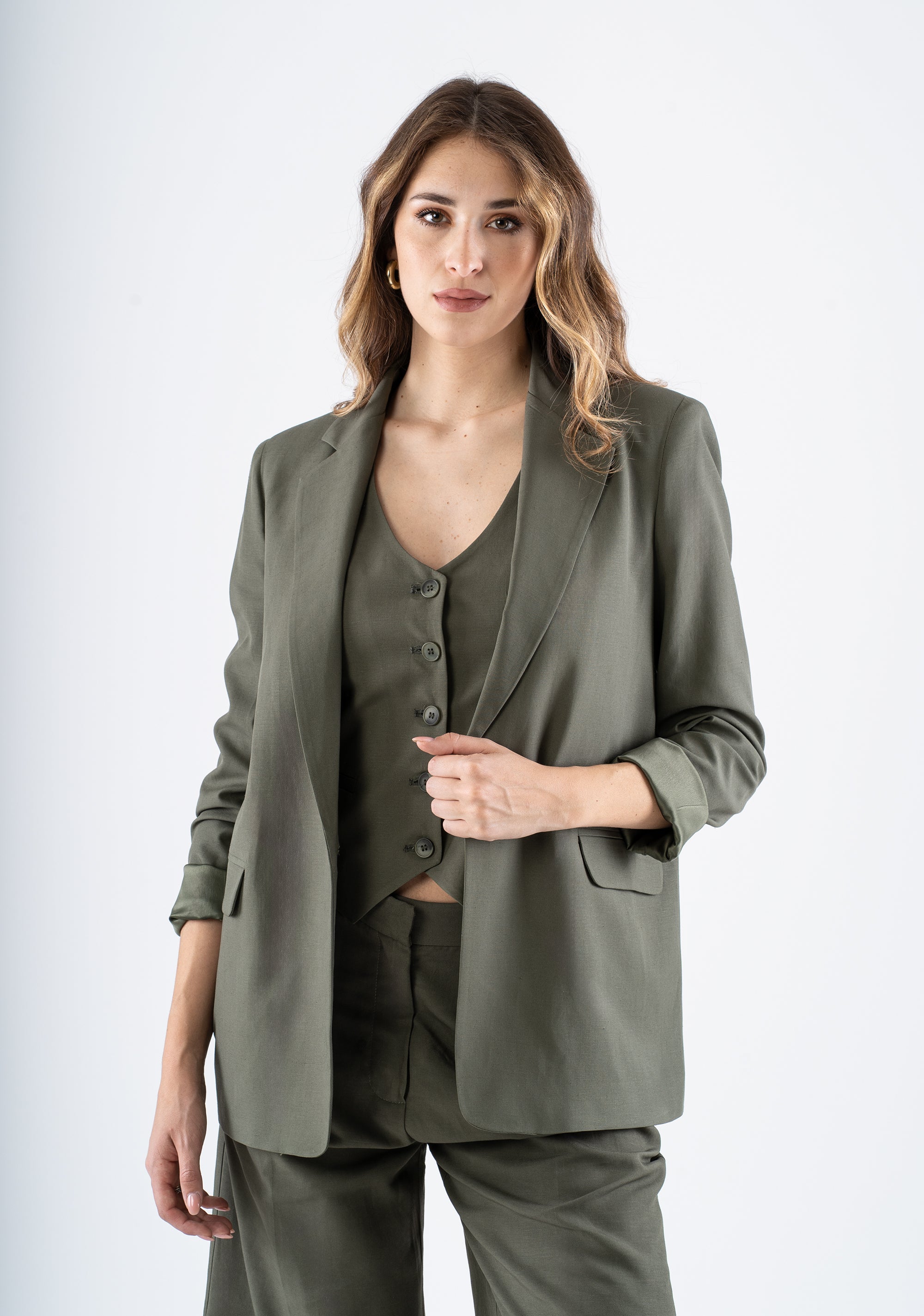 Single-breasted jacket with classic lapel Fracomina FI25SJ3003W62201-206_1