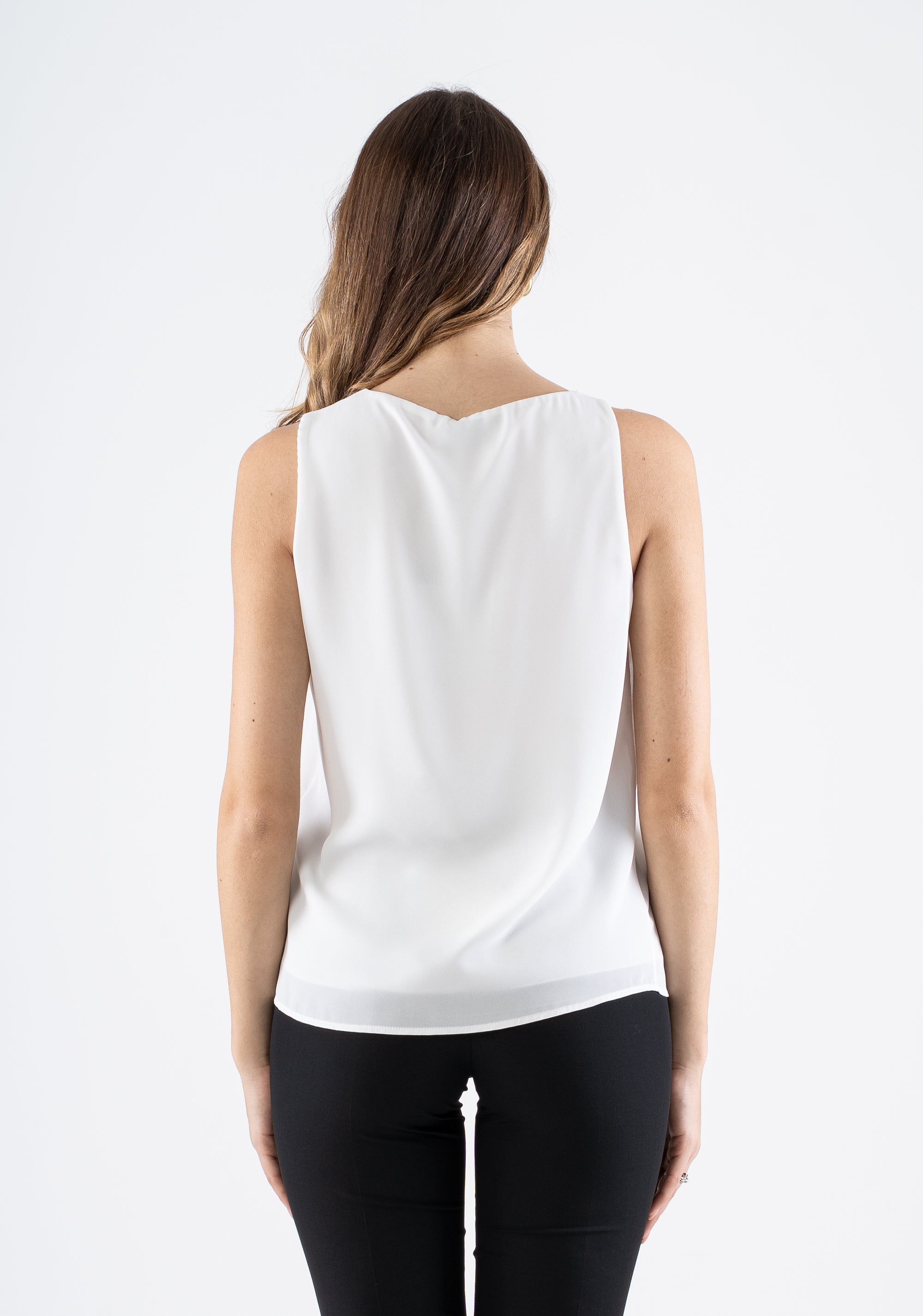 One-shoulder top with embroidered strap detail Fracomina FI25ST1002W41201-108_5