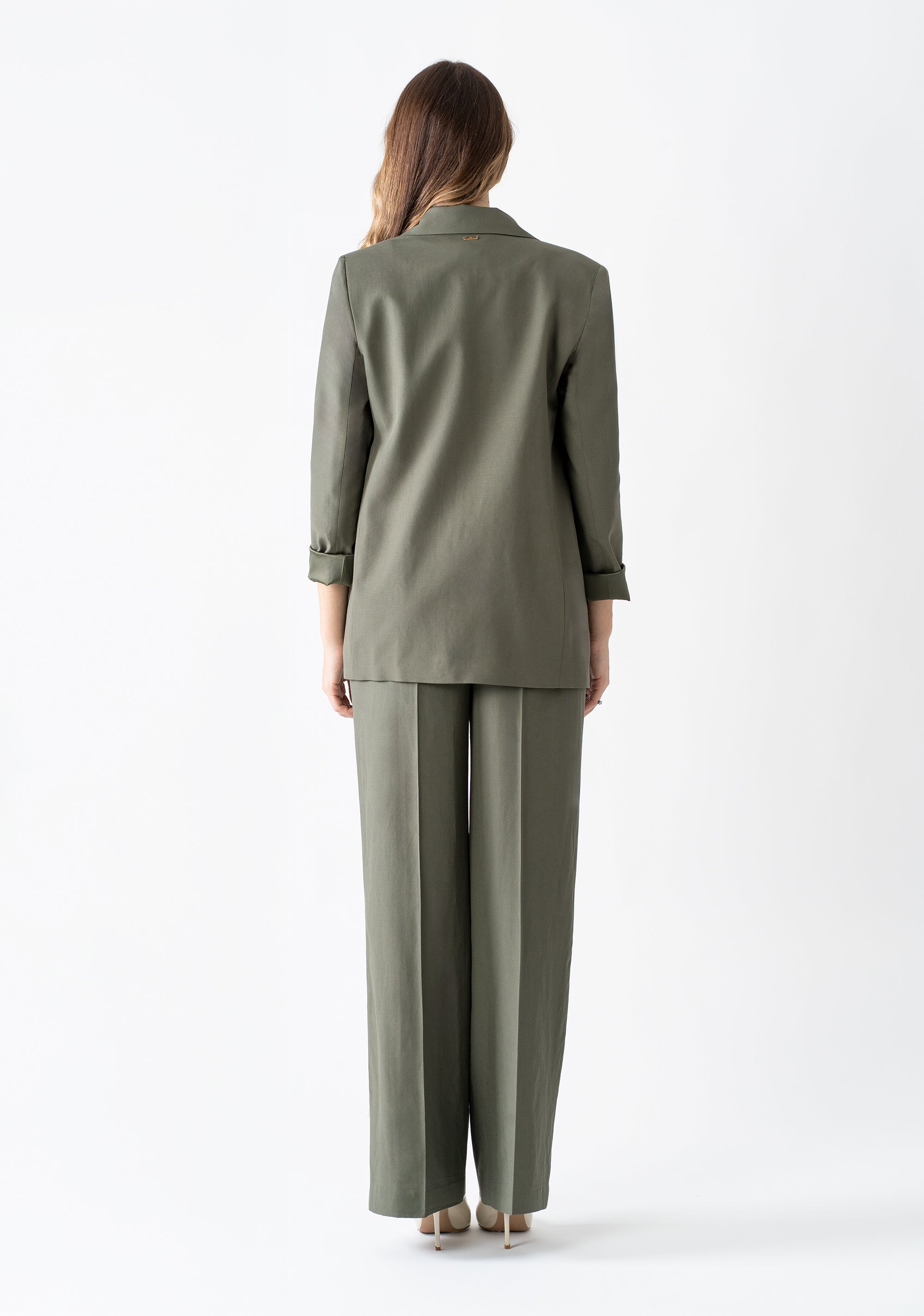 Wide-Leg Trousers with Pressed Crease Fracomina FI25SV3002W62201-206_3