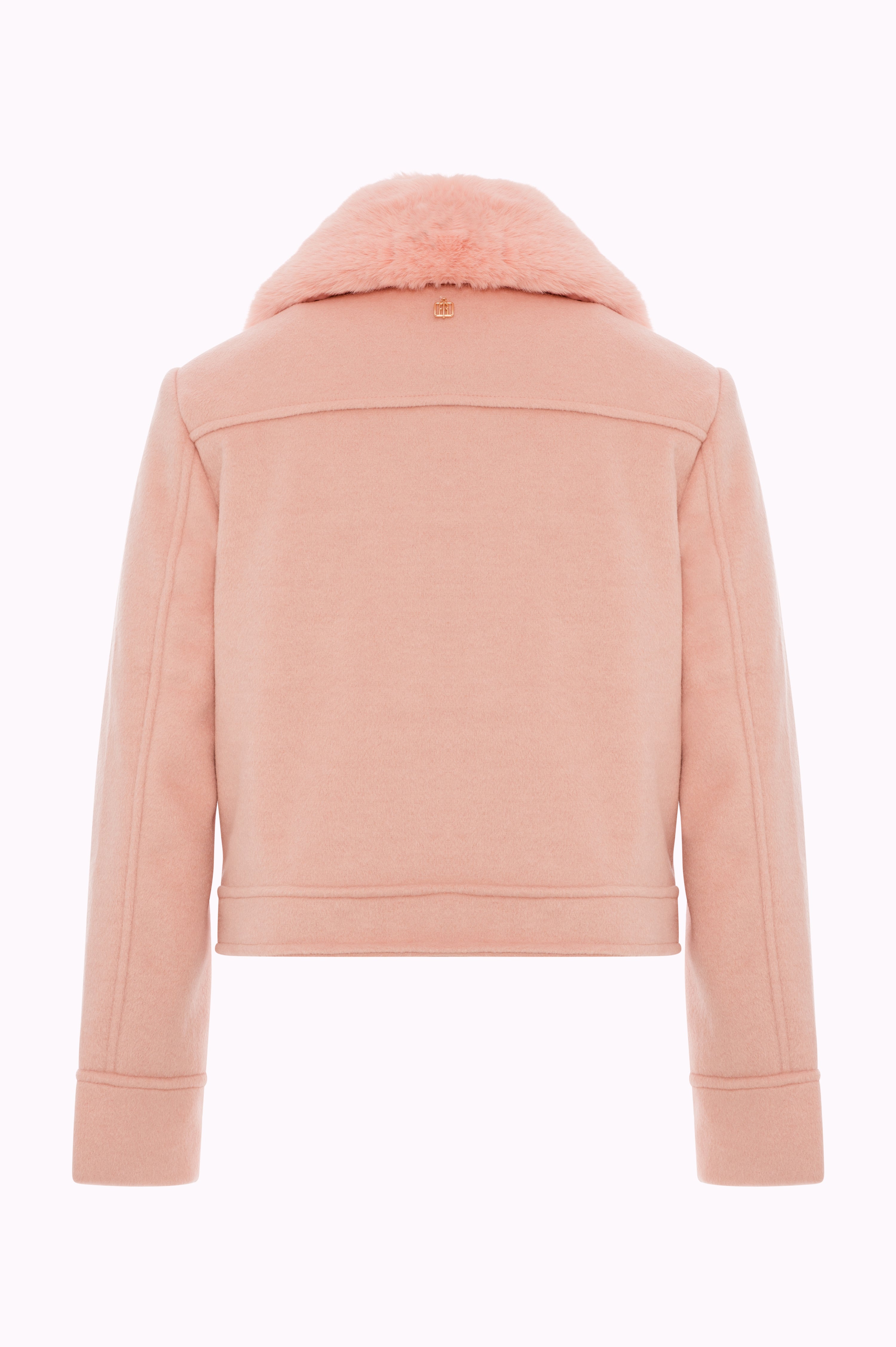 Cropped Bomber with Faux Fur Collar Fracomina FI25WC1002W48601-226BACK