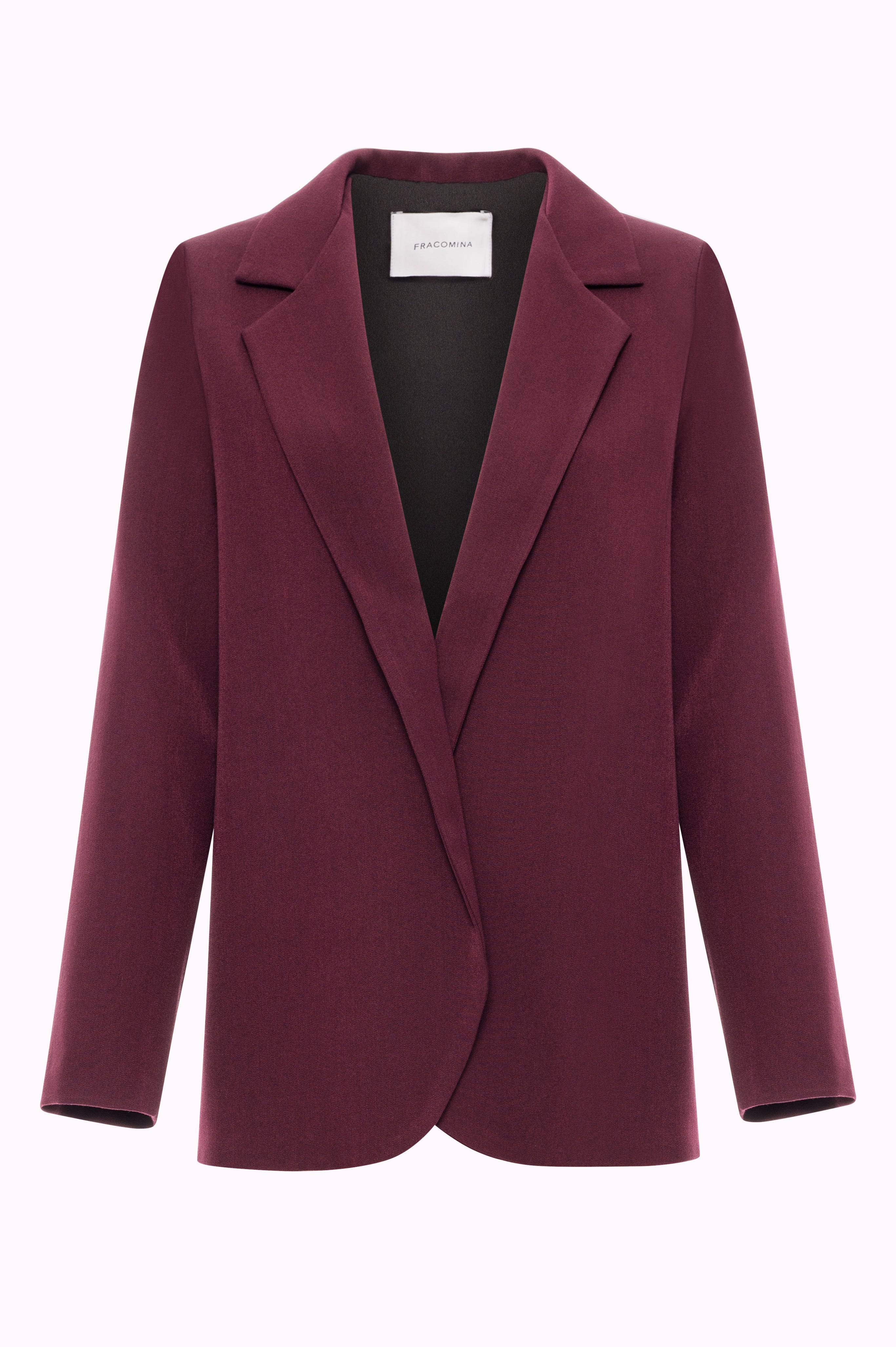 Tailored Open Blazer in Textured Fabric Fracomina FI25WJ2007W49101-087FRONT