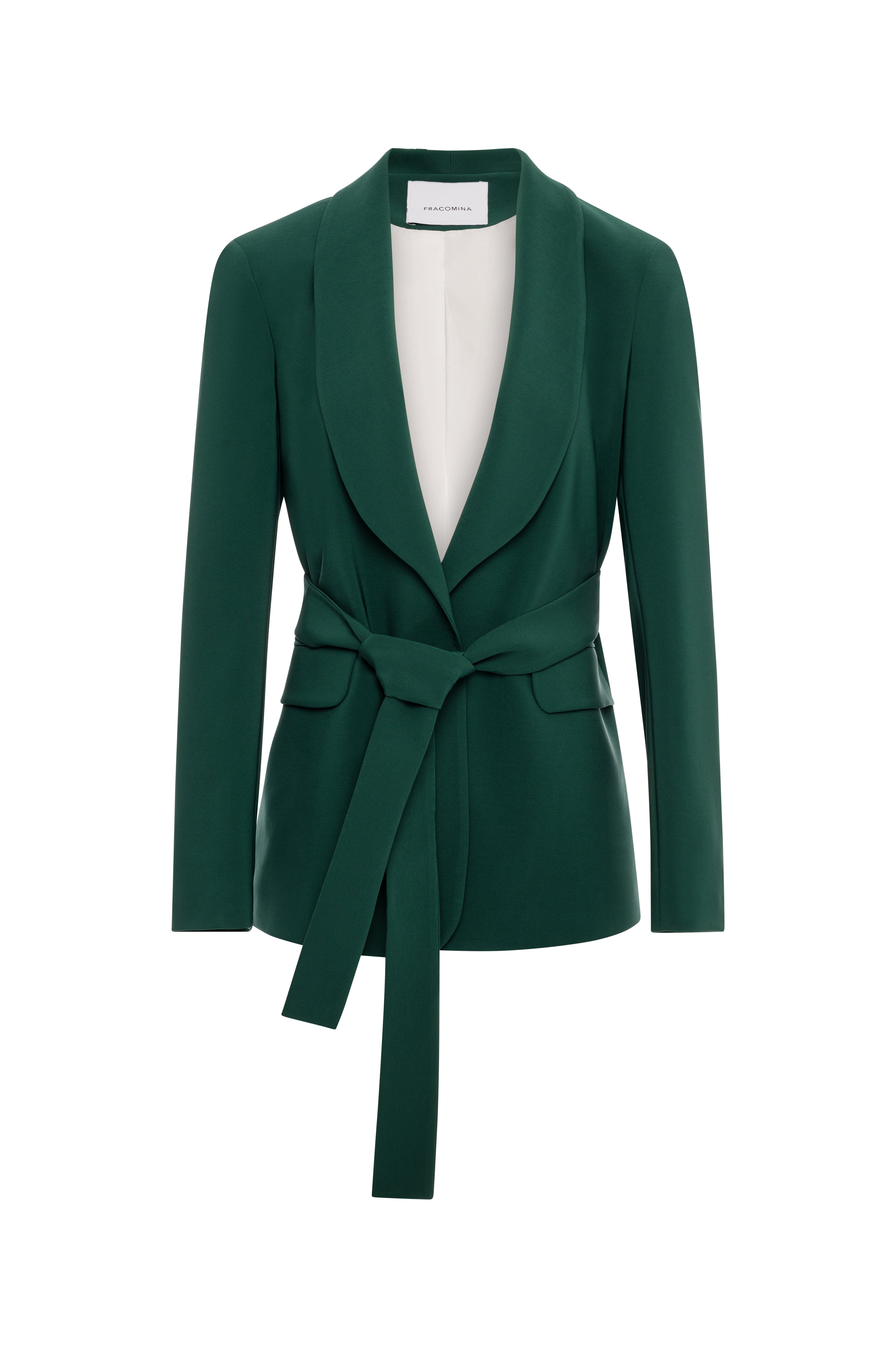 Shawl Collar Blazer with Belt Fracomina FI25WJ3001W42901-152_FRONT