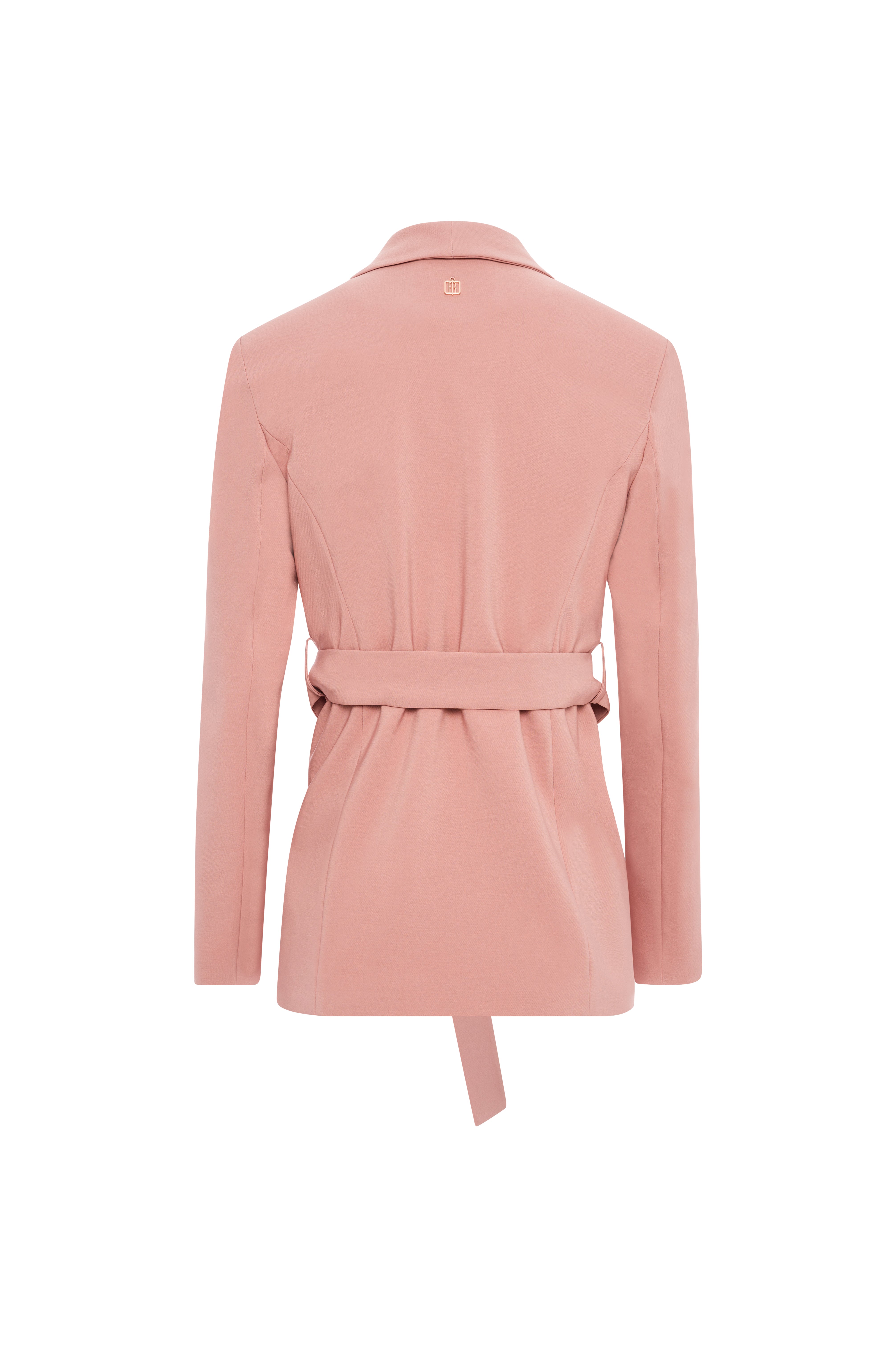 Shawl Collar Blazer with Belt Fracomina FI25WJ3001W42901-238_BACK