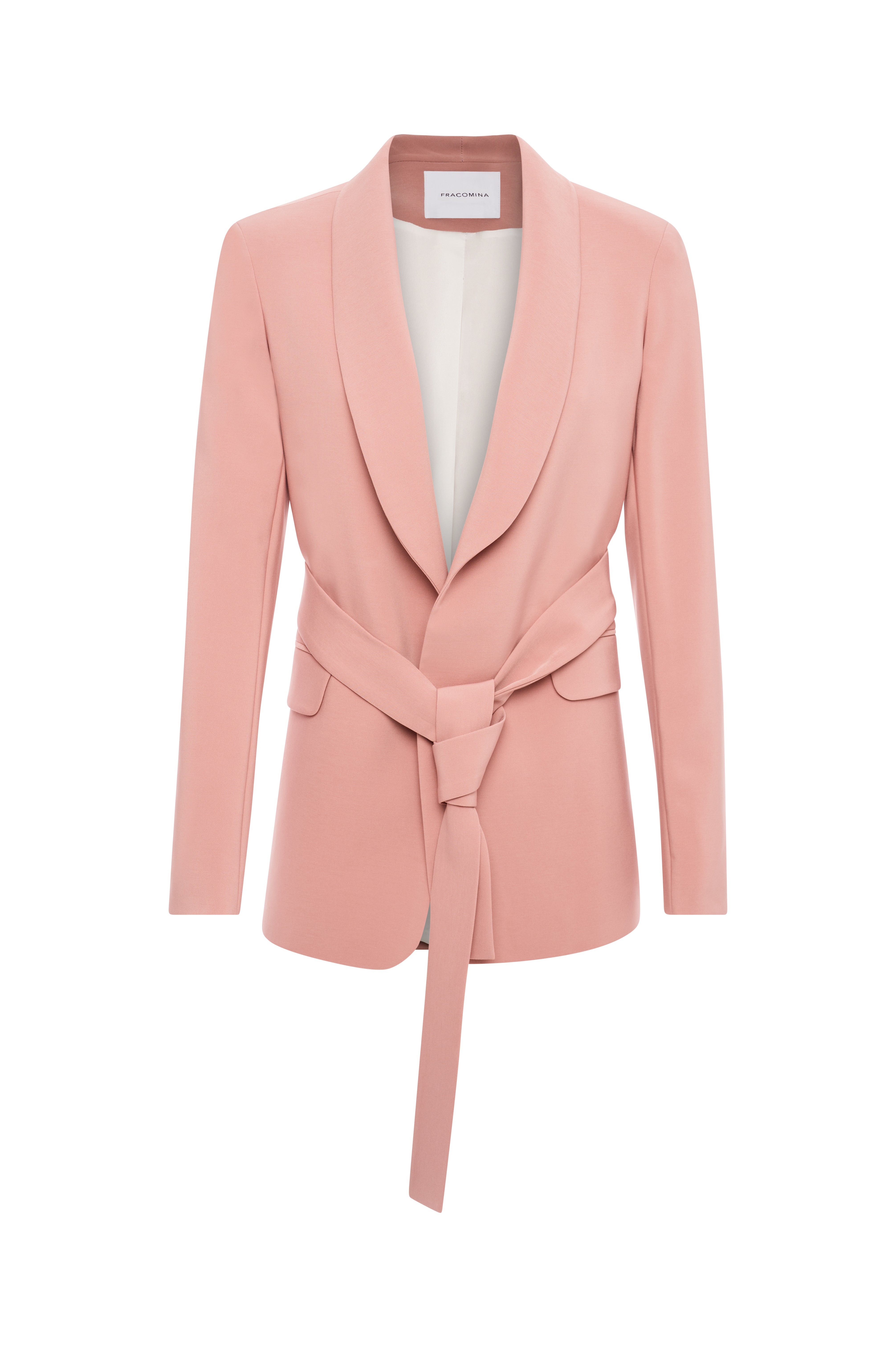 Shawl Collar Blazer with Belt Fracomina FI25WJ3001W42901-238_FRONT