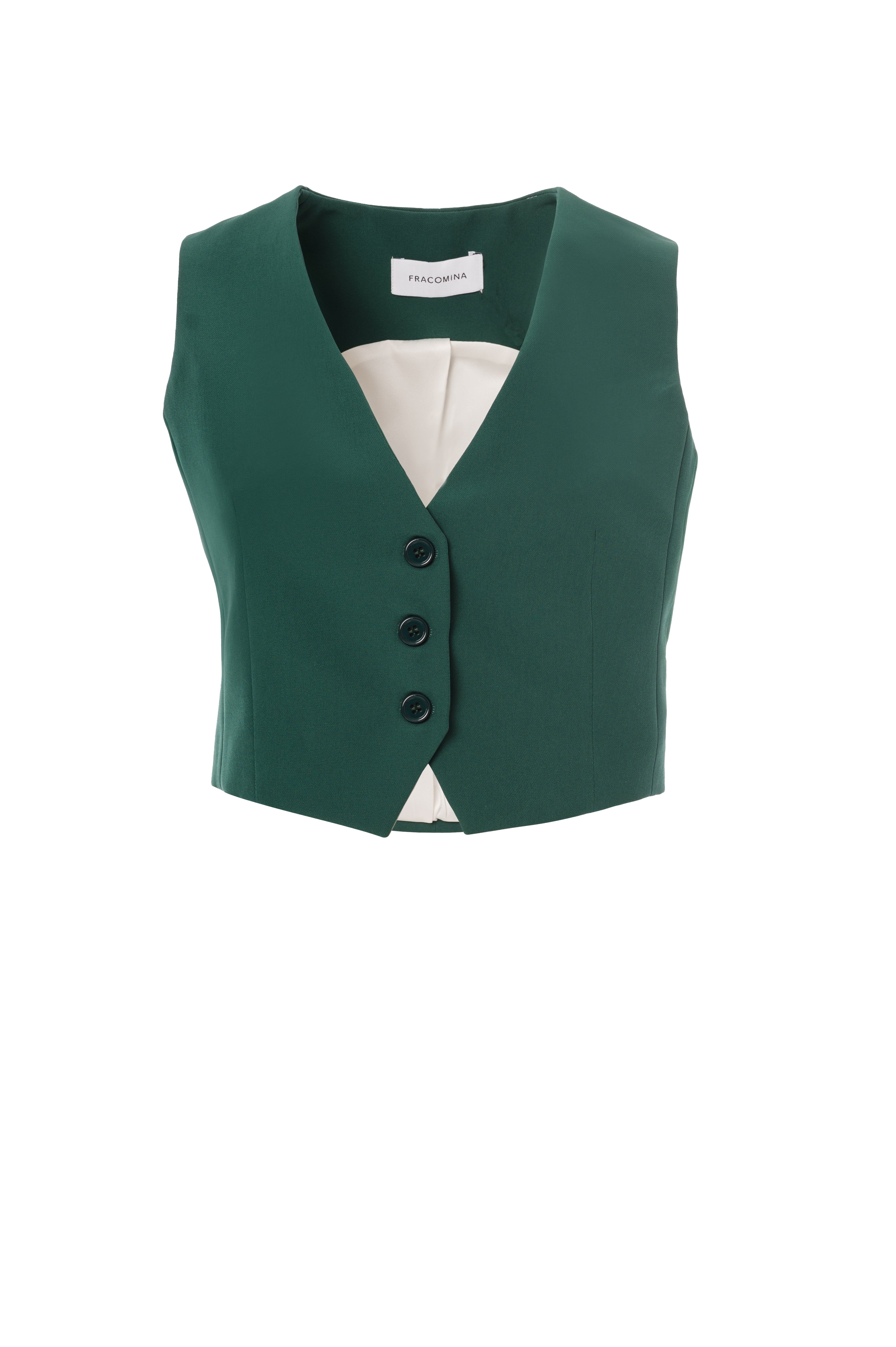 Single-Breasted Cropped Vest Fracomina FI25WJ5001W42901-152_FRONT