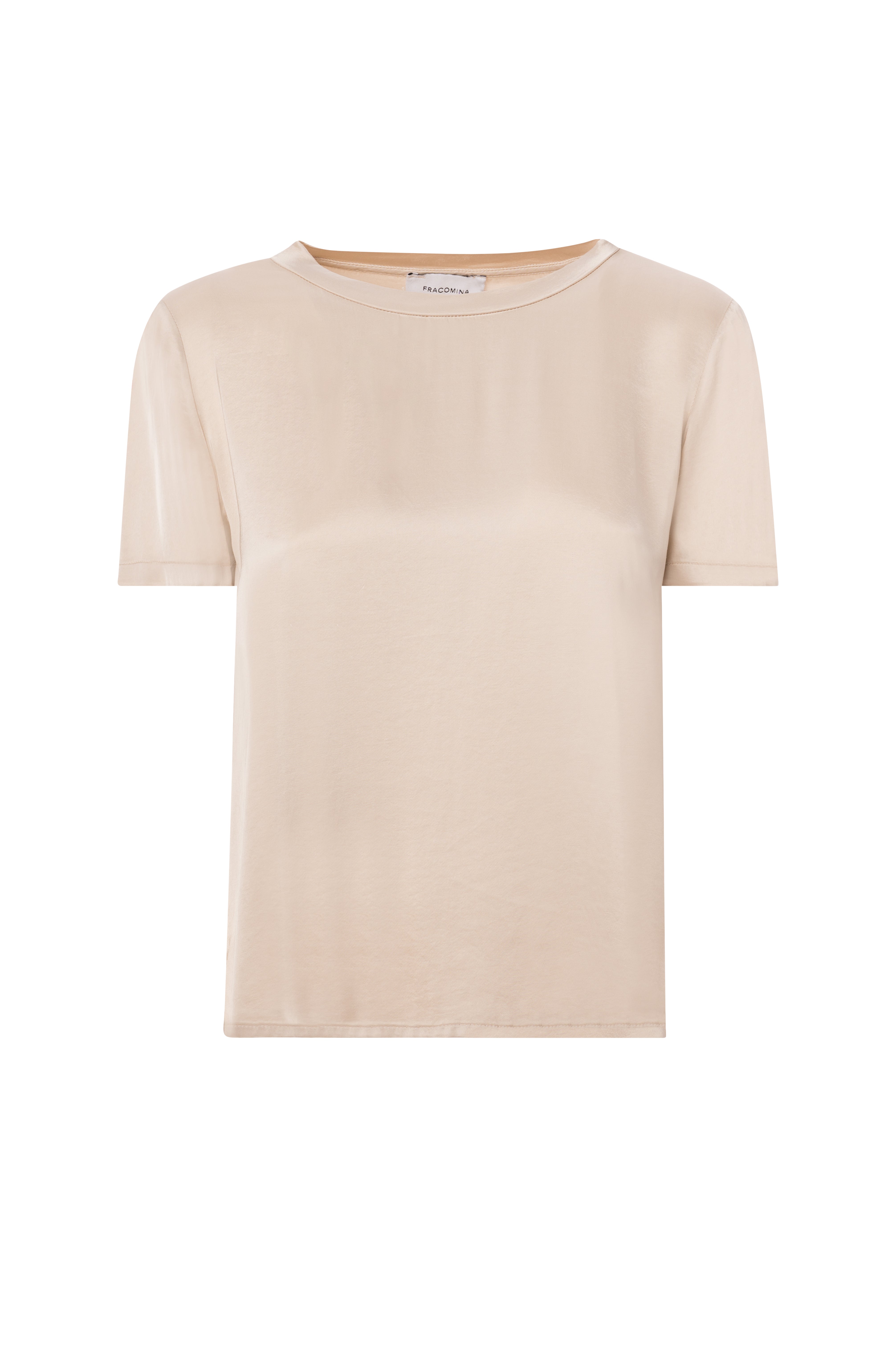 Silk-Effect Crew Neck T-Shirt Fracomina FI25WT3001W60501-050_FRONT