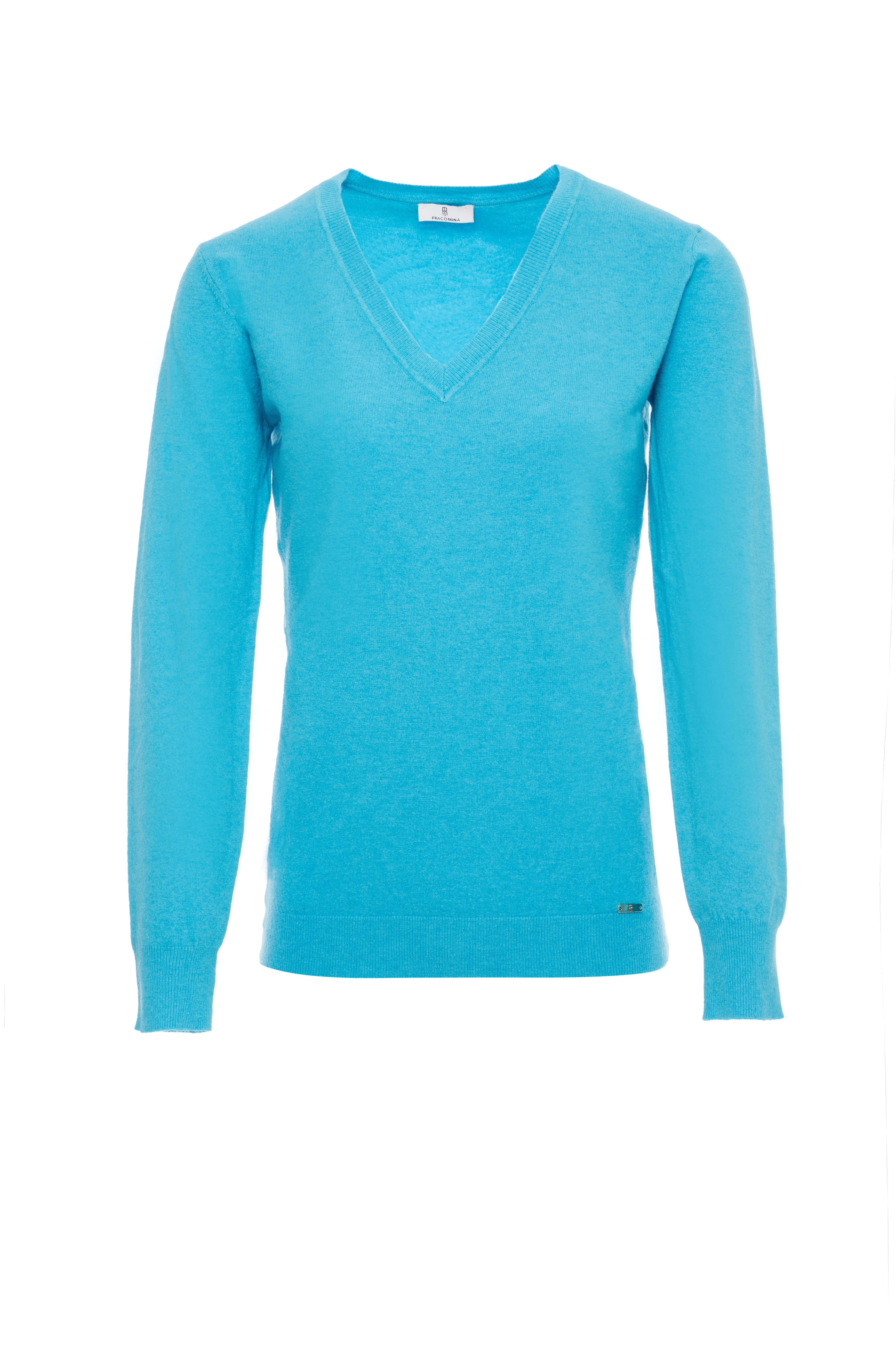 Fine Knit V-Neck Sweater Fracomina FI25WT7002K49201-268_FRONT