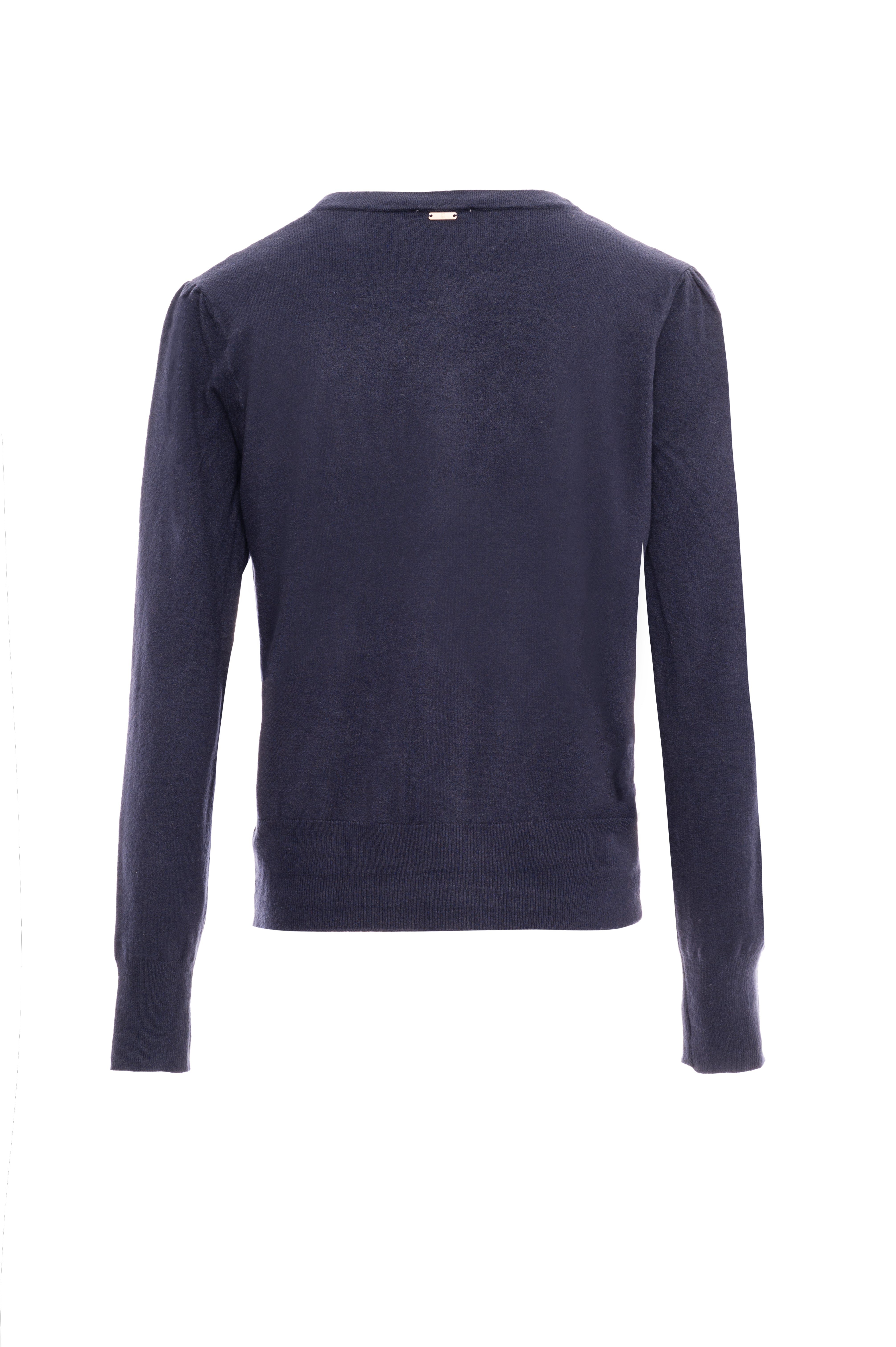 Classic Crew Neck Fine Knit Cardigan Fracomina FI25WT8001K49201-069_BACK