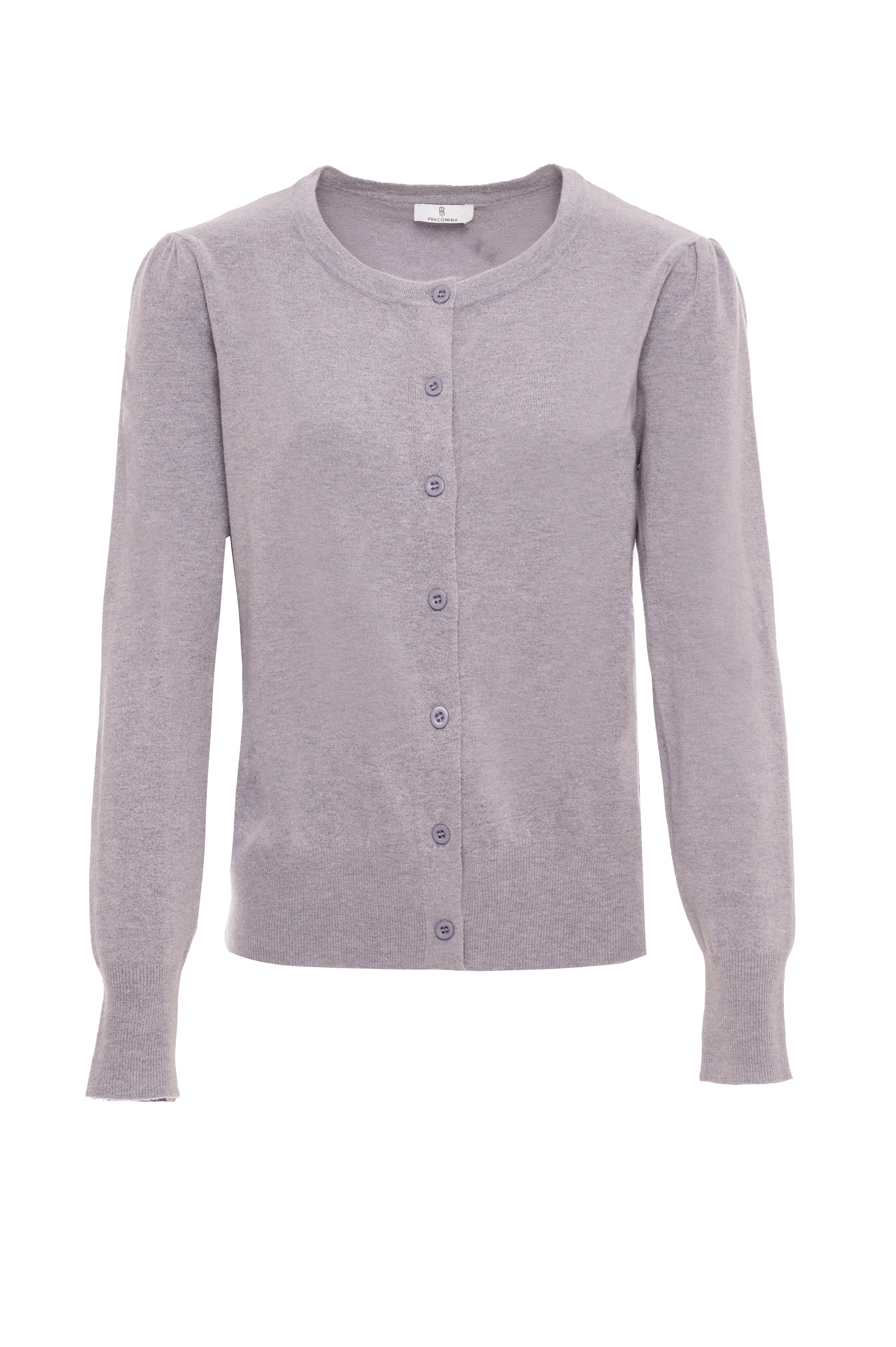 Classic Crew Neck Fine Knit Cardigan Fracomina FI25WT8001K49201-159_FRONT