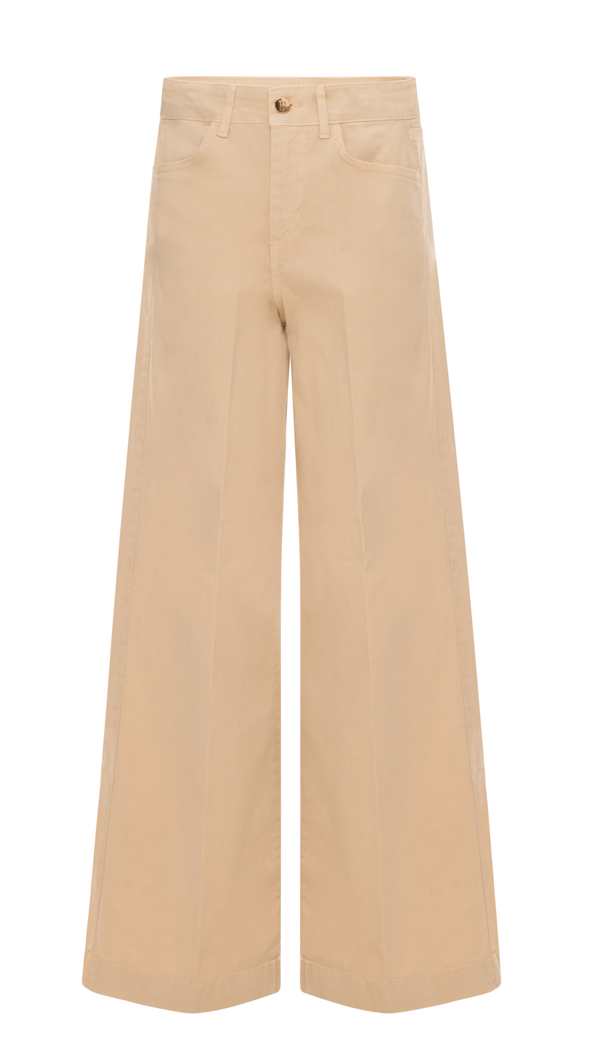 High-Waisted Cropped Wide-Leg Trousers (Palazzo Style) Fracomina FI25WV3001W52301-050