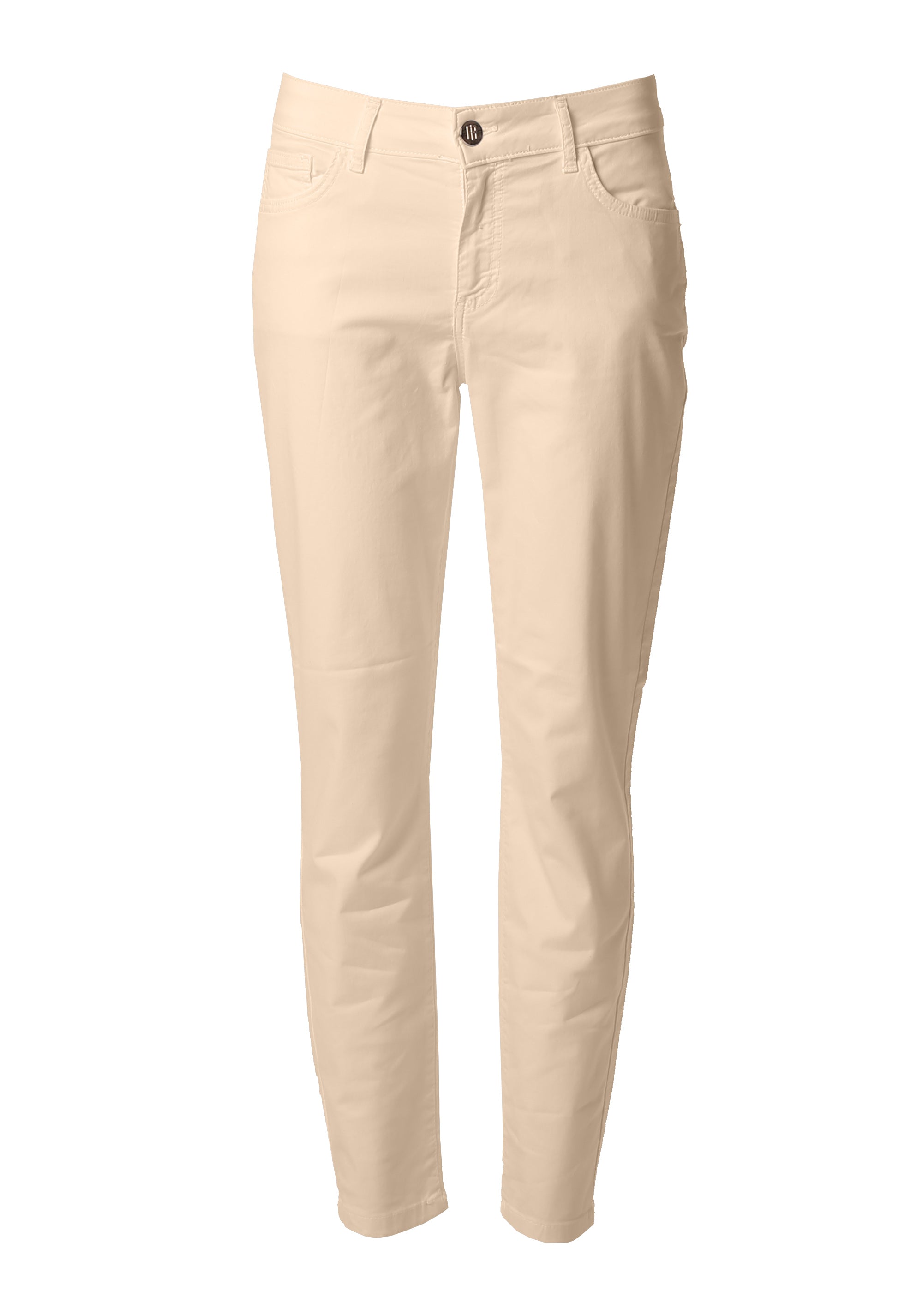 Slim-Fit Five-Pocket Trousers with Gold Details Fracomina FI26SV2001W40101_beige