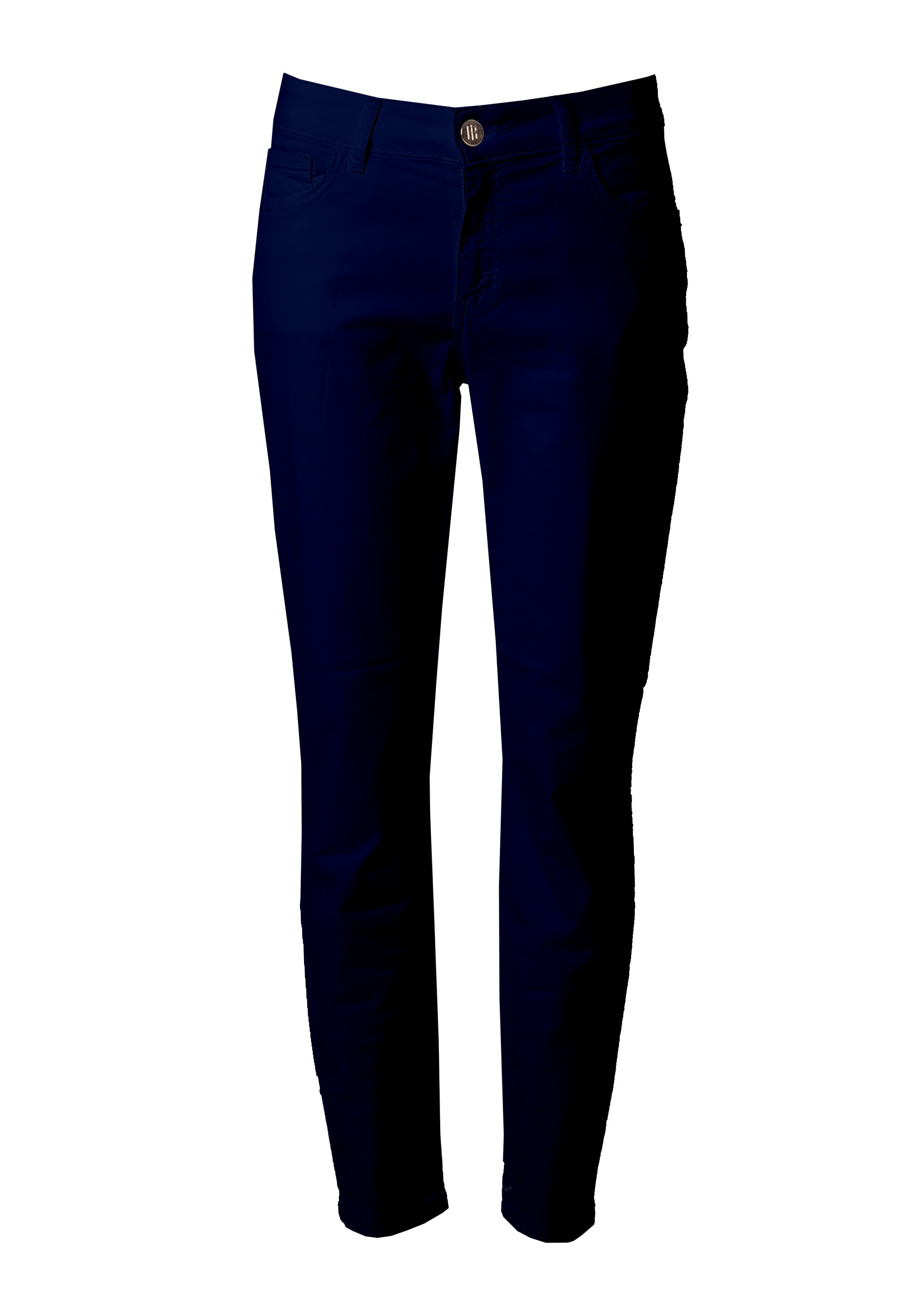 Slim-Fit Five-Pocket Trousers with Gold Details Fracomina FI26SV2001W40101_blue