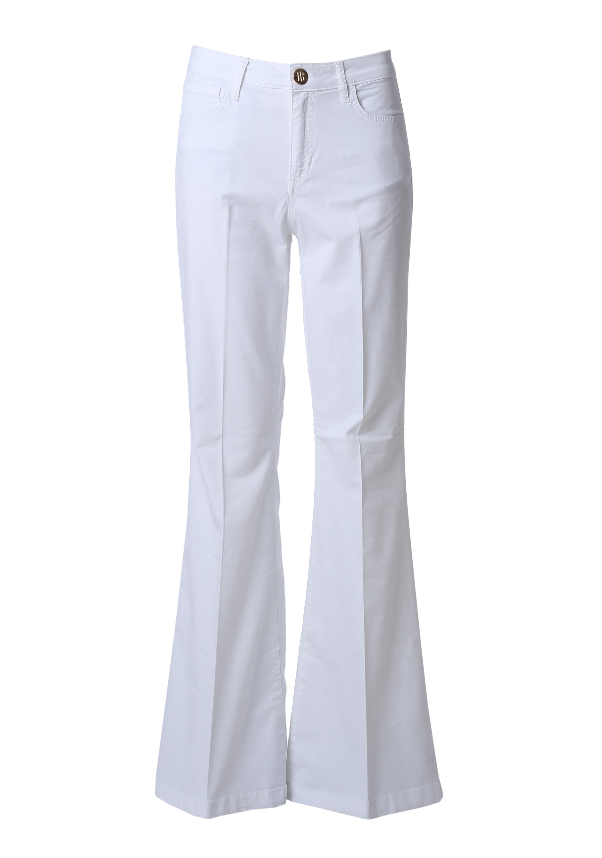High-Waisted Flare Trousers with Pressed Crease Fracomina FI26SVA002W40101
