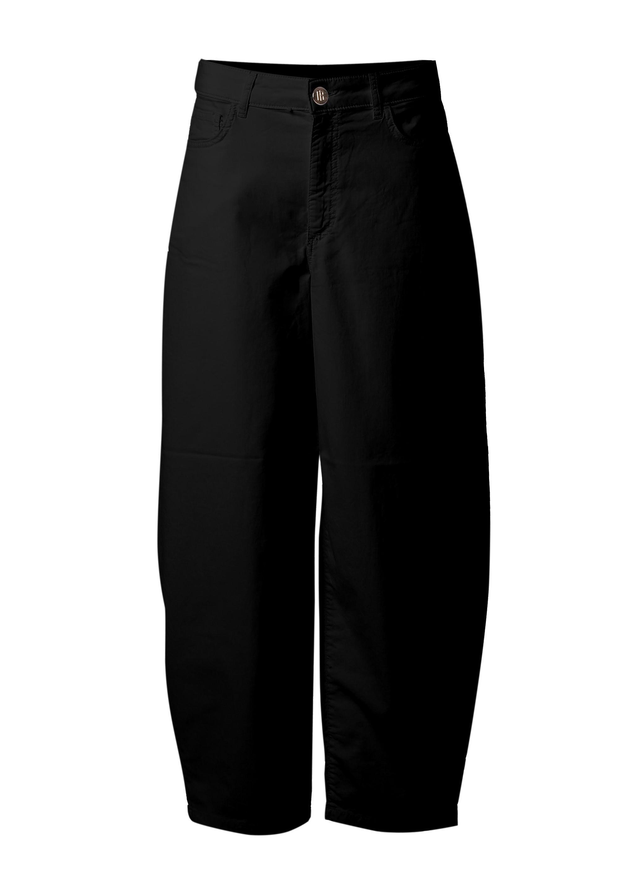 High-Waisted Balloon pants with Gold Details Fracomina FI26SVD001W40101_black