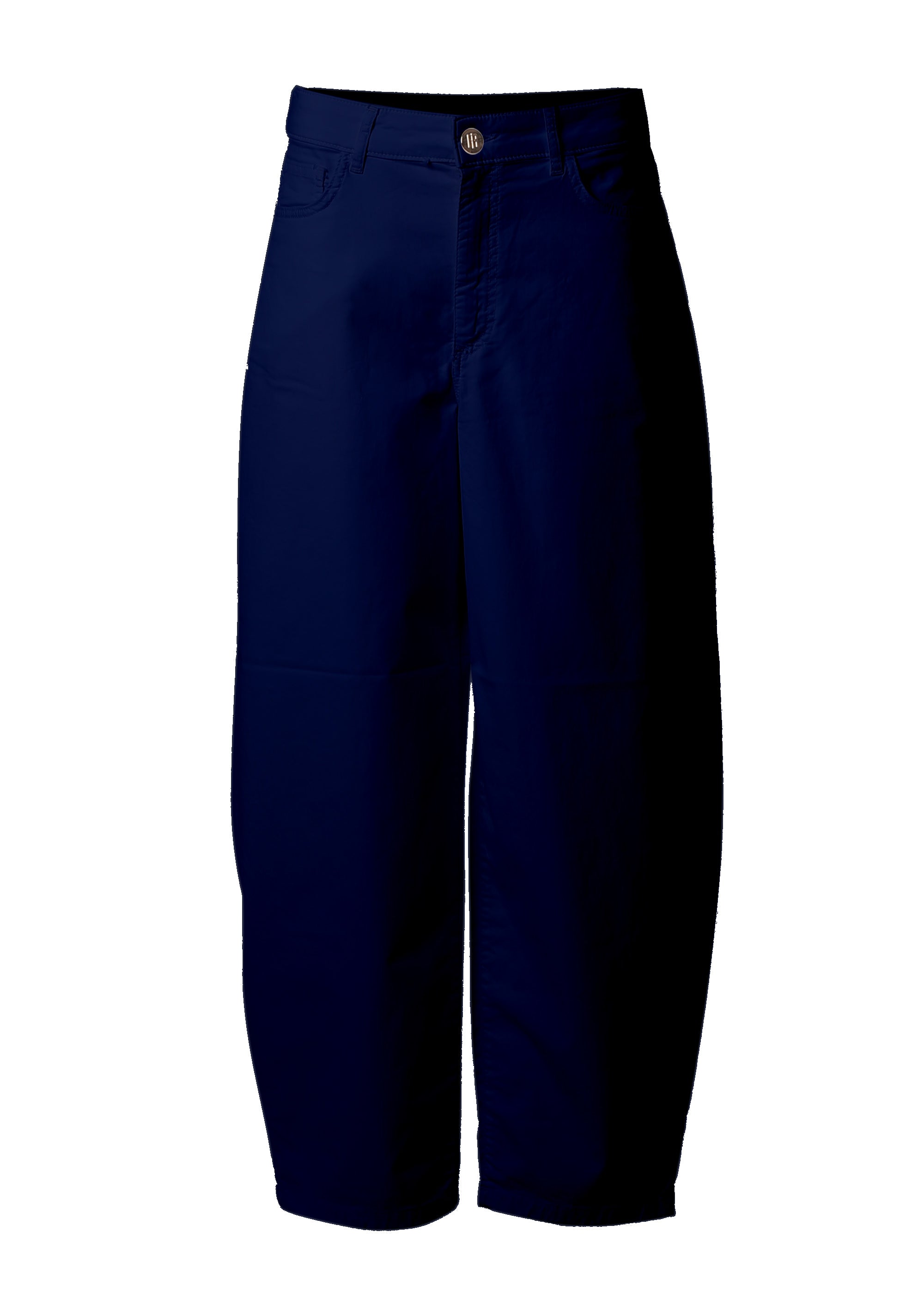 High-Waisted Balloon pants with Gold Details Fracomina FI26SVD001W40101_blue