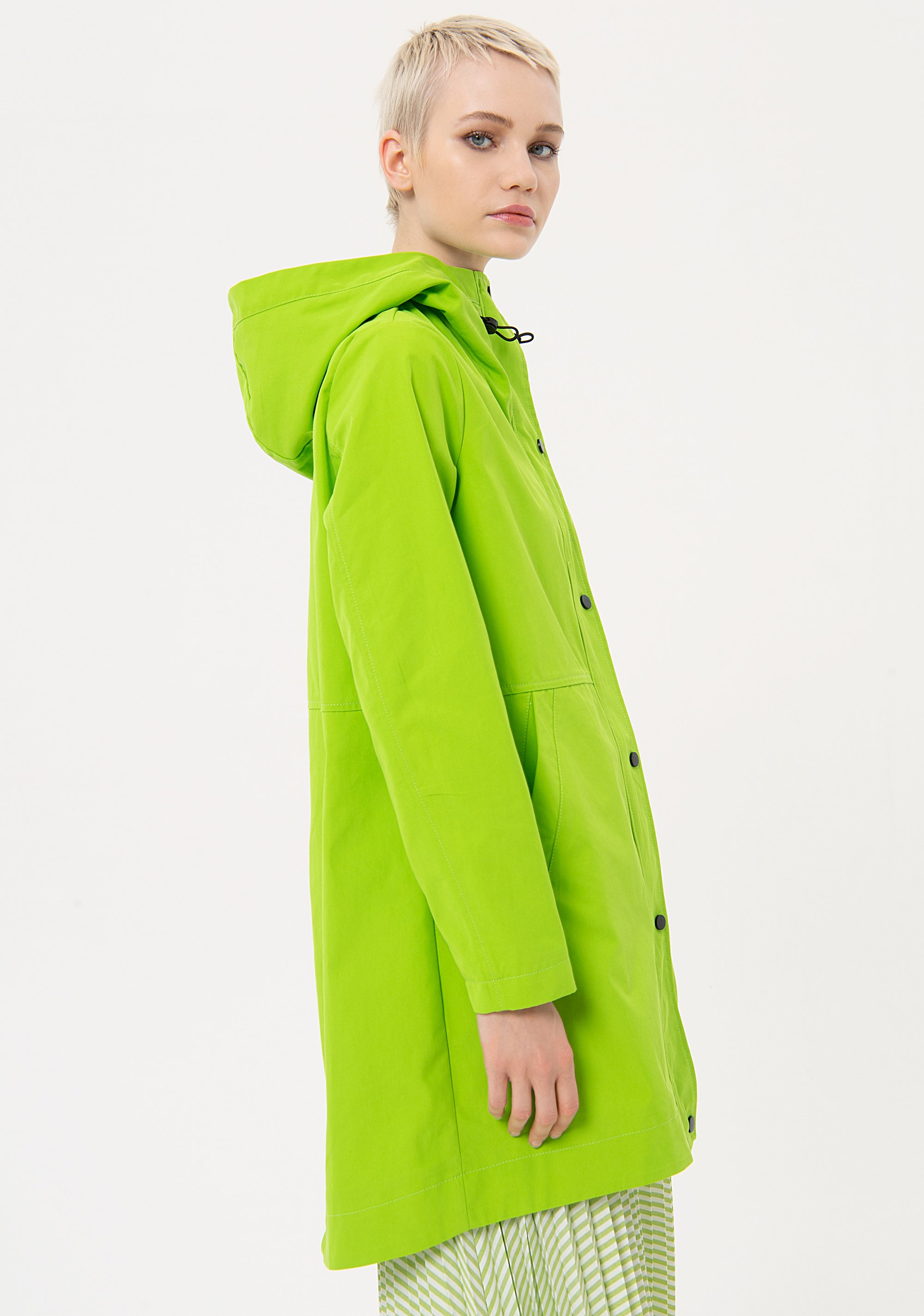 Parka regular fit, middle length, made in technical fabric Fracomina FJ24SC2001W51101-G48-2