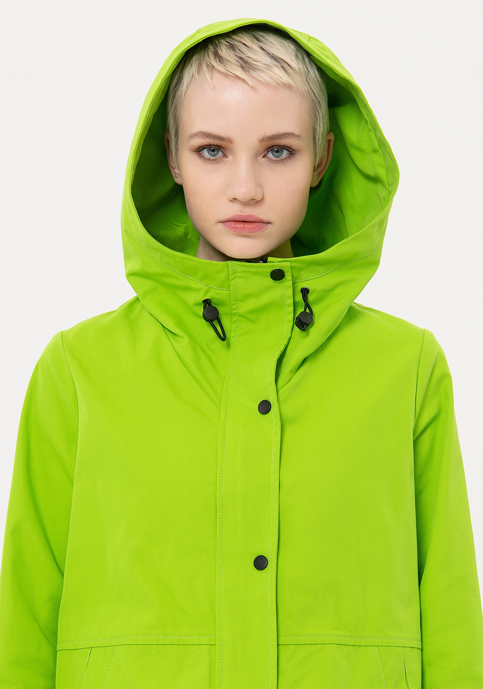 Parka regular fit, middle length, made in technical fabric Fracomina FJ24SC2001W51101-G48-3