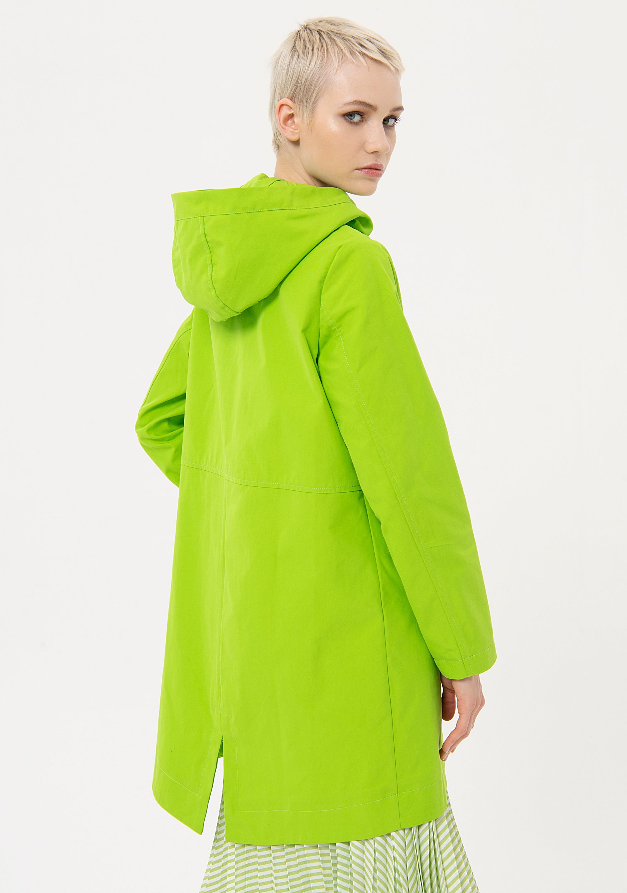 Parka regular fit, middle length, made in technical fabric Fracomina FJ24SC2001W51101-G48-4