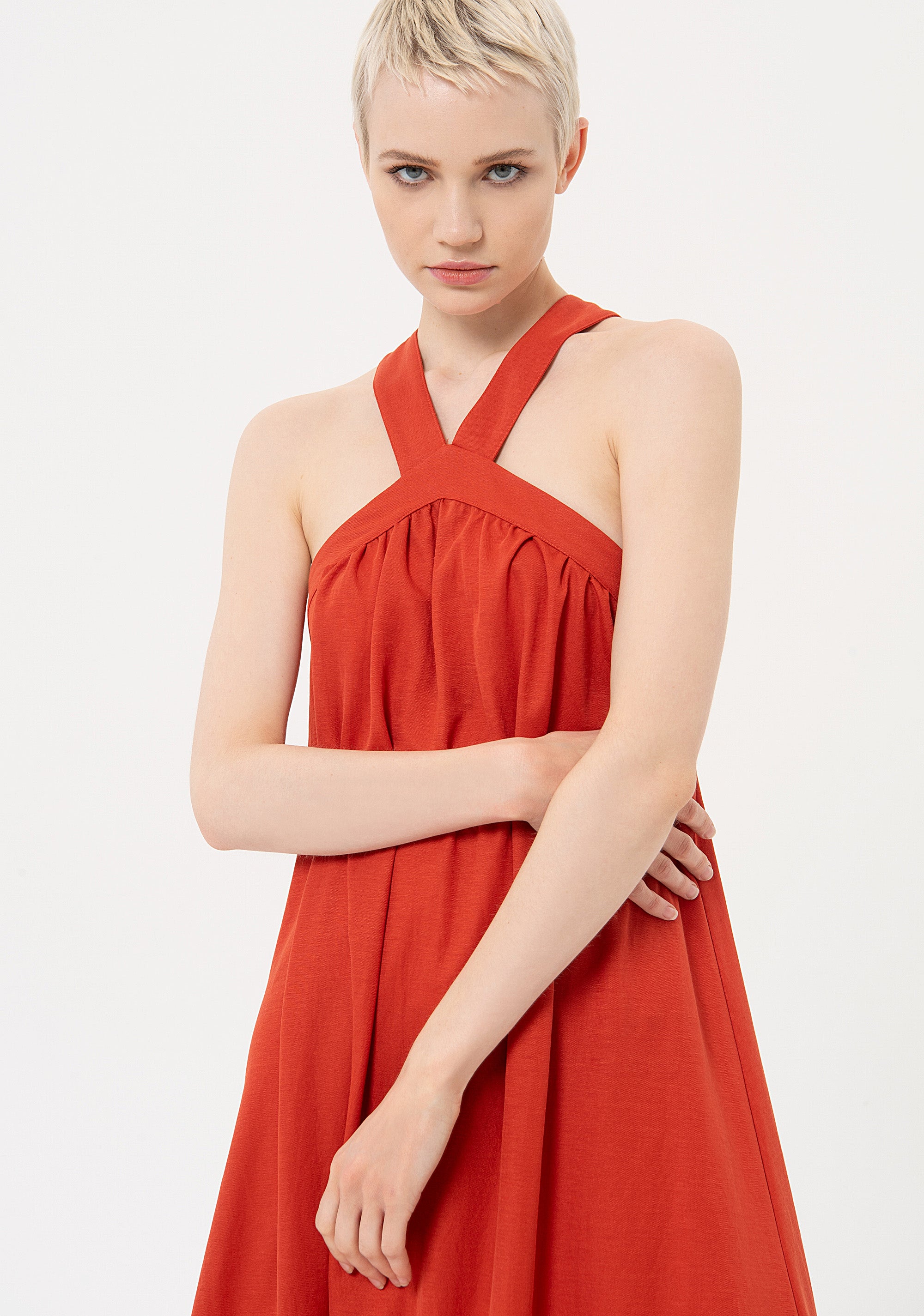 Long sleeveless dress Fracomina FJ24SD3010W68401-I81-2