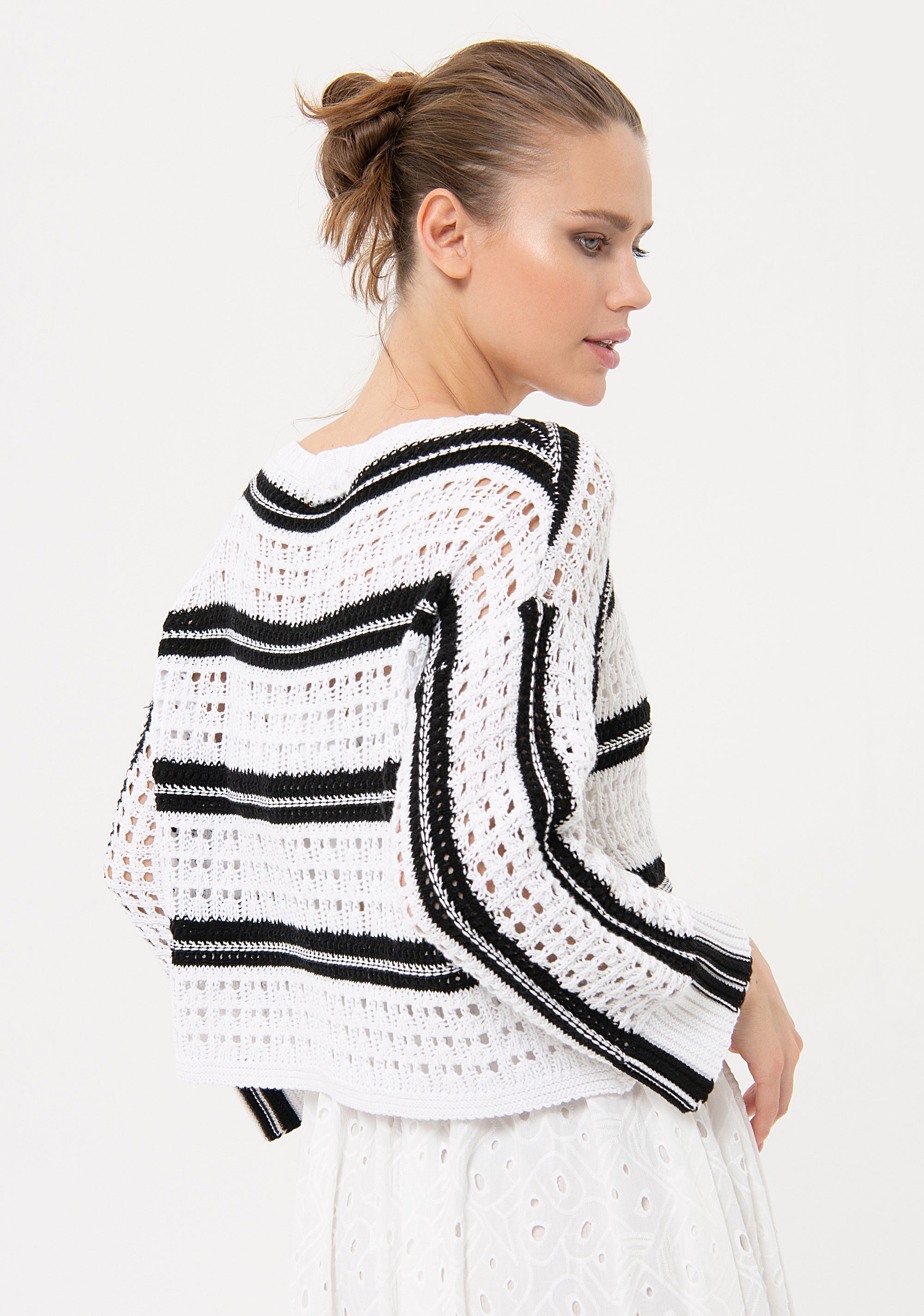 T-shirt over fit with stripes Fracomina FJ24ST7001K488N8-324-3_e9e93037-b9b2-4524-9b27-3dc6684f4fef