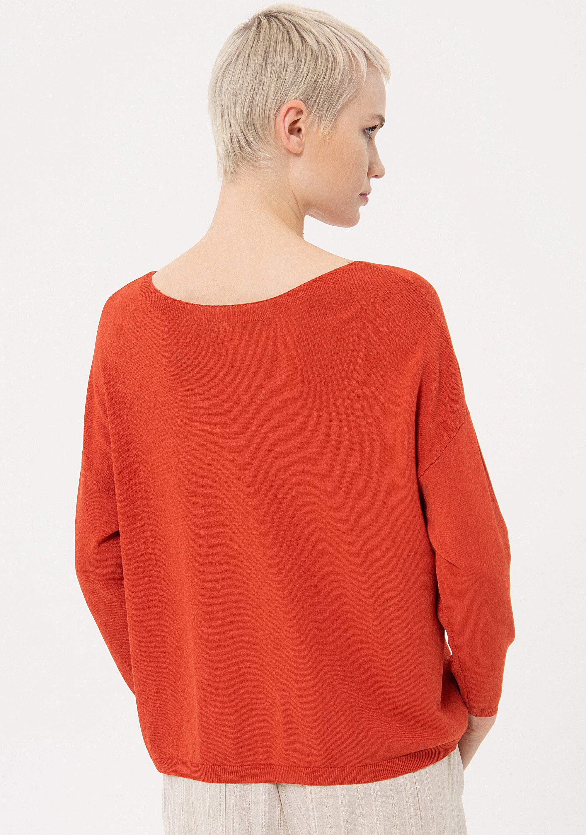 Knitted sweater wide fit with viscose Fracomina FJ24ST7008K52401-I81-3_6a6fe93d-b129-44c2-a859-21f3b72d5189