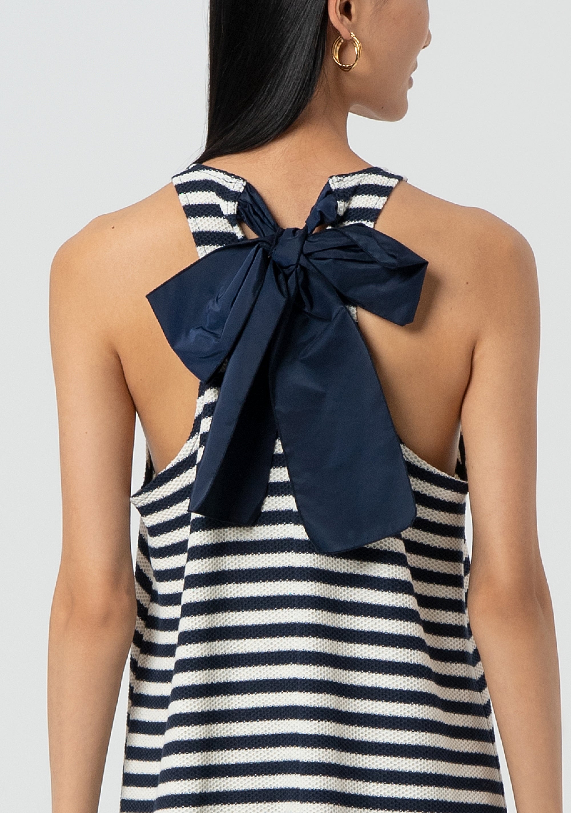 Sleeveless dress middle length with stripes Fracomina FJ25SD1002F449Q6-T22-2