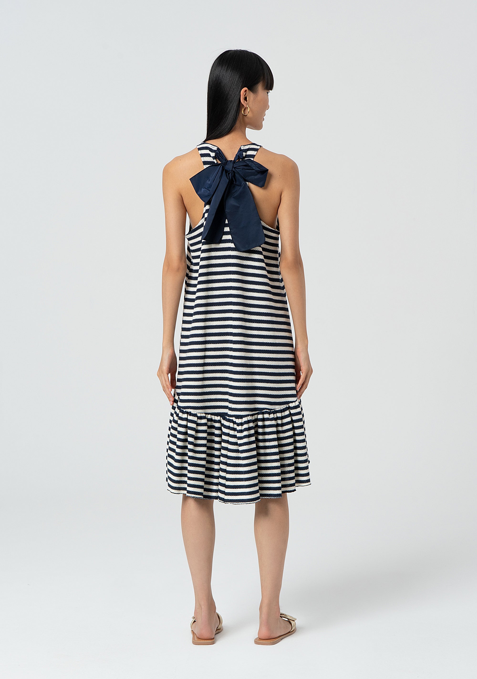 Sleeveless dress middle length with stripes Fracomina FJ25SD1002F449Q6-T22-4