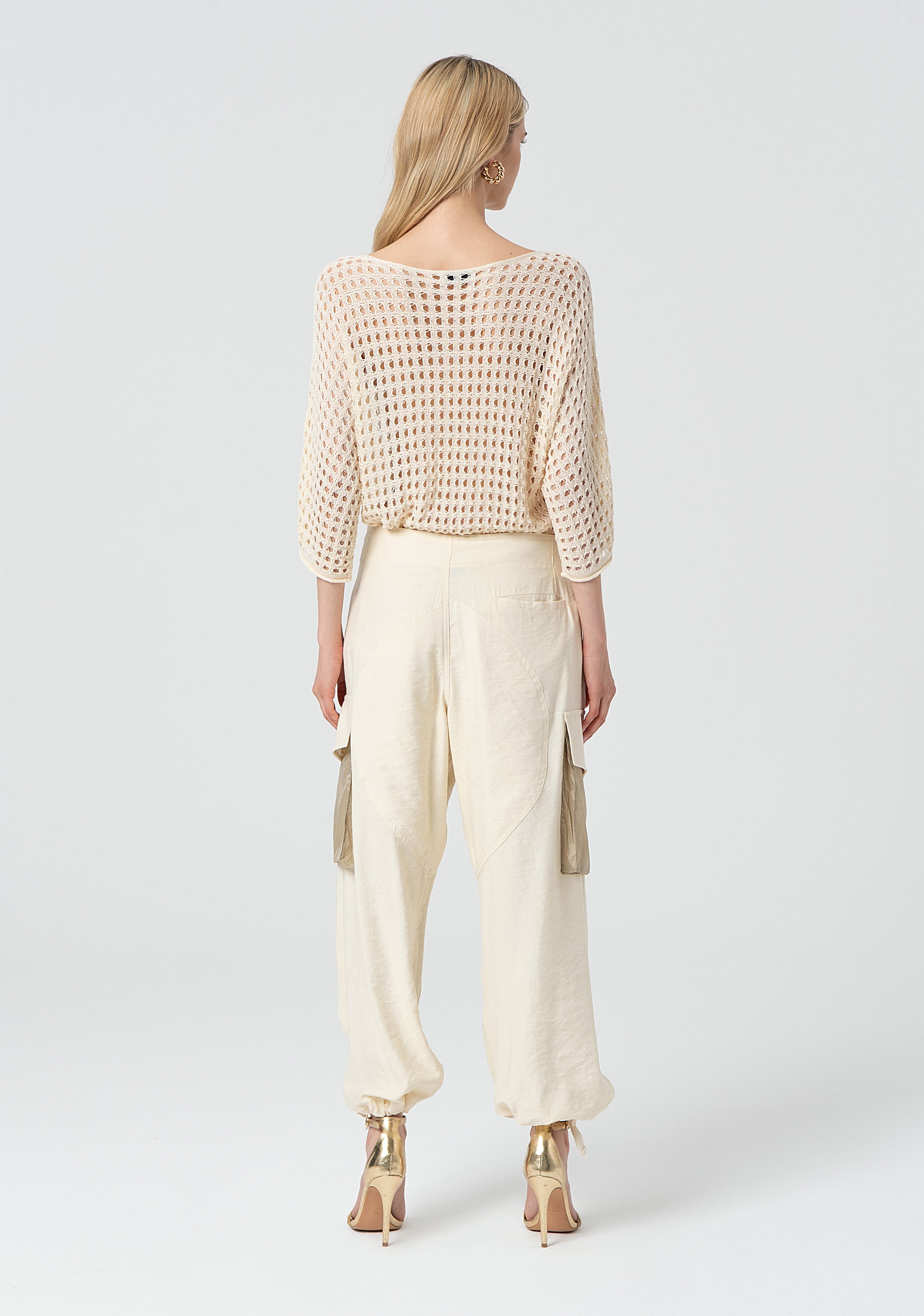 Cargo pant made in viscose Fracomina FJ25SVC001W42601-B59-4