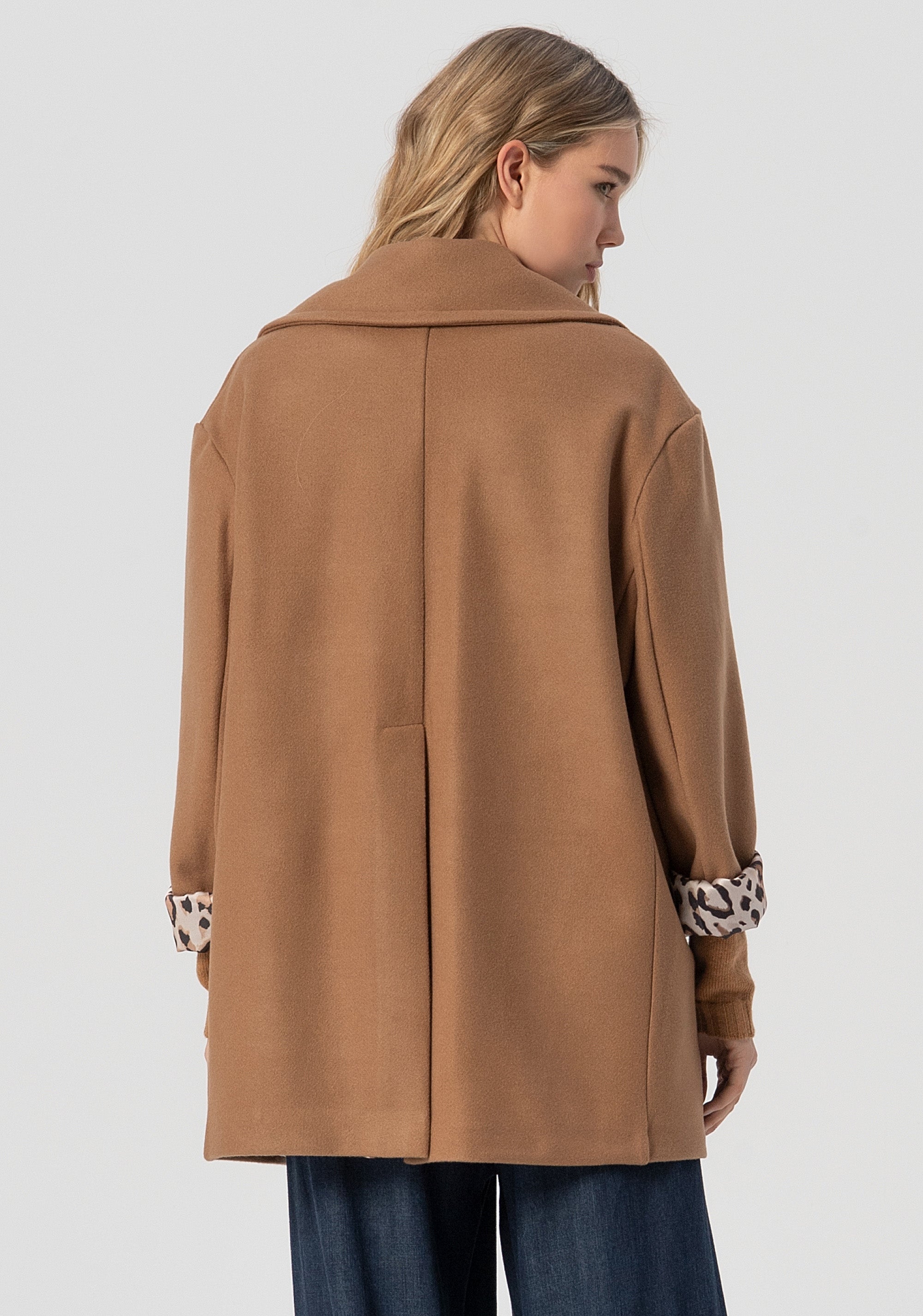 Coat oversize double breasted Fracomina FJ25WC1002W50001-T85-3