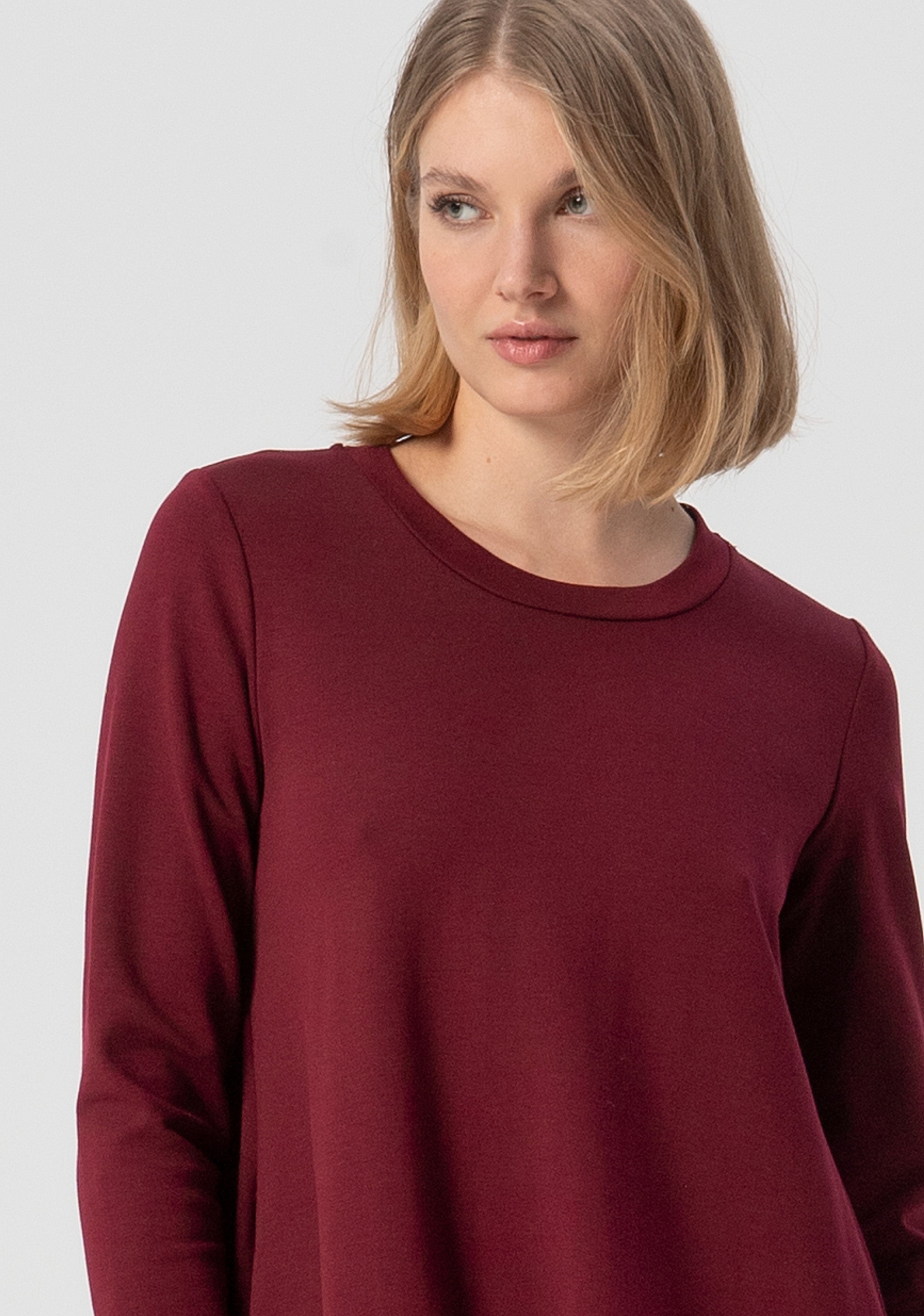 Dress A-shape middle length made in fleece Fracomina FJ25WD2004W72701-H75-2