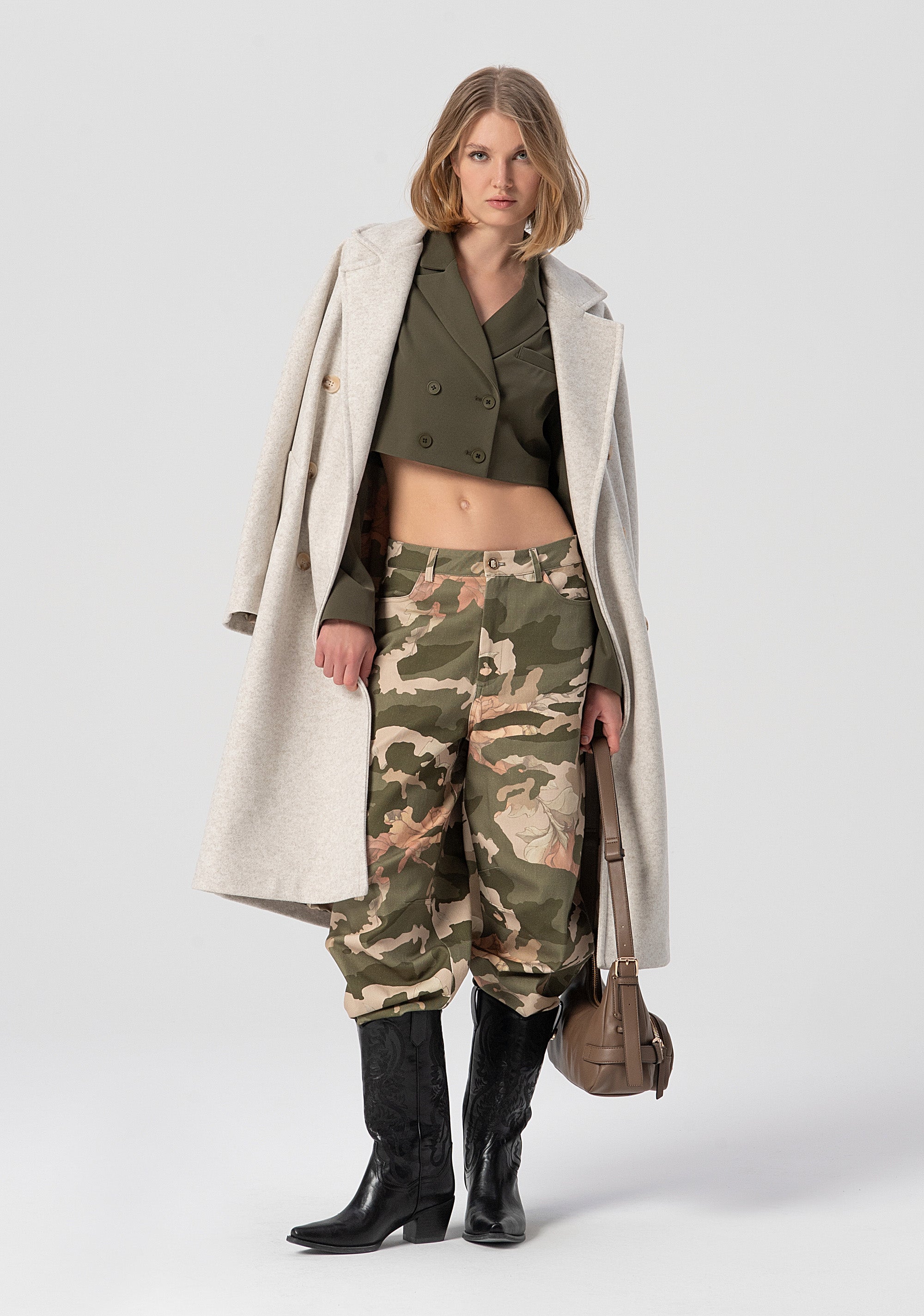 Blazer cropped double breasted Fracomina FJ25WJ1001W42901-M20-4